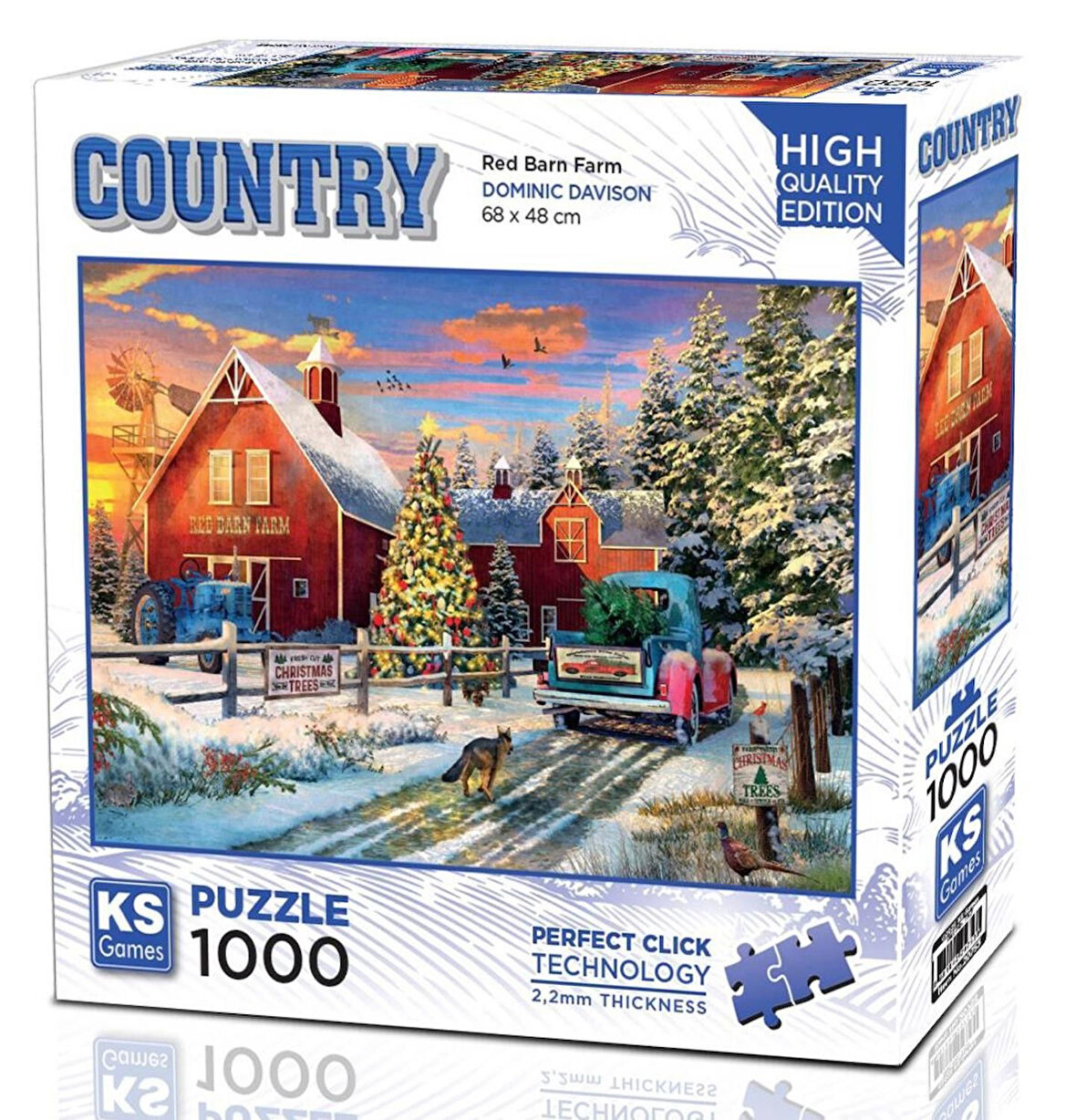 Ks Games 1000 Parça Red Barn Farm Puzzle - Dominic Davison