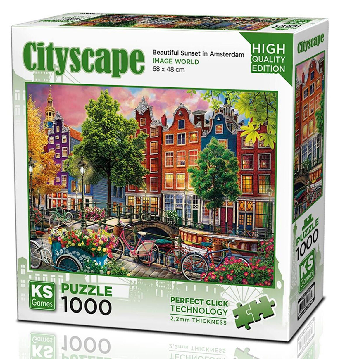 Ks Games 1000 Parça Amsterdam'da Harika Günbatımı Puzzle