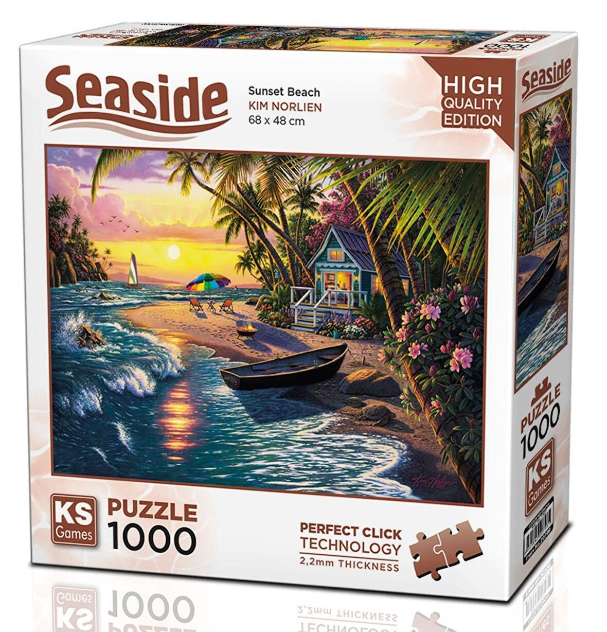 Ks Games 1000 Parça Gün Batımı Plajı Puzzle - Kim Norlien