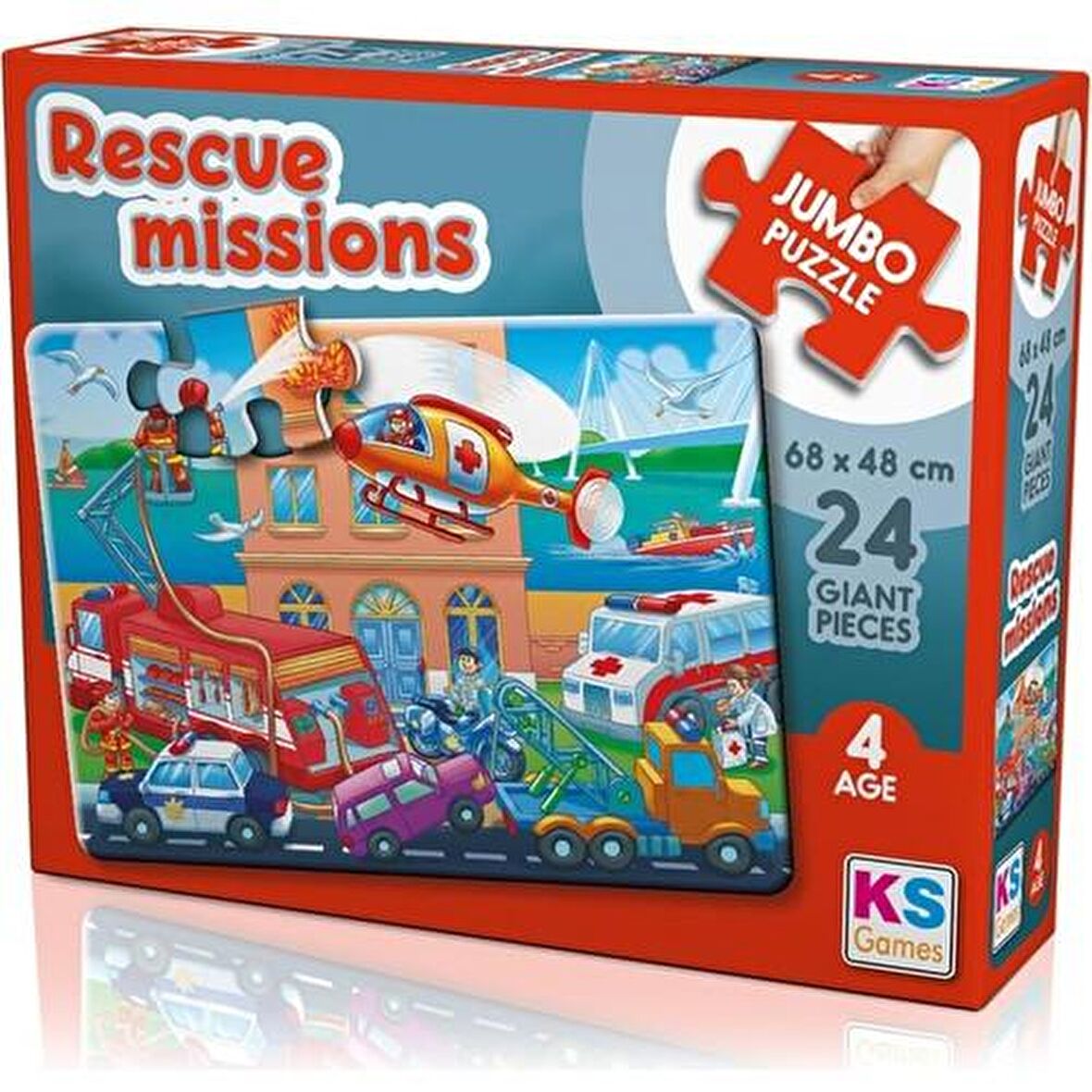 KS Games Taşıtlar 24 Parça Çocuk Puzzle