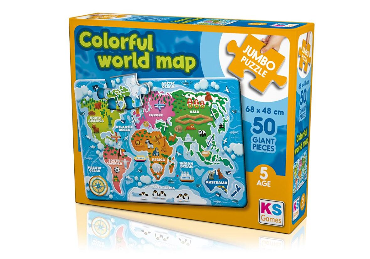KS Games Haritalar 50 Parça Çocuk Puzzle