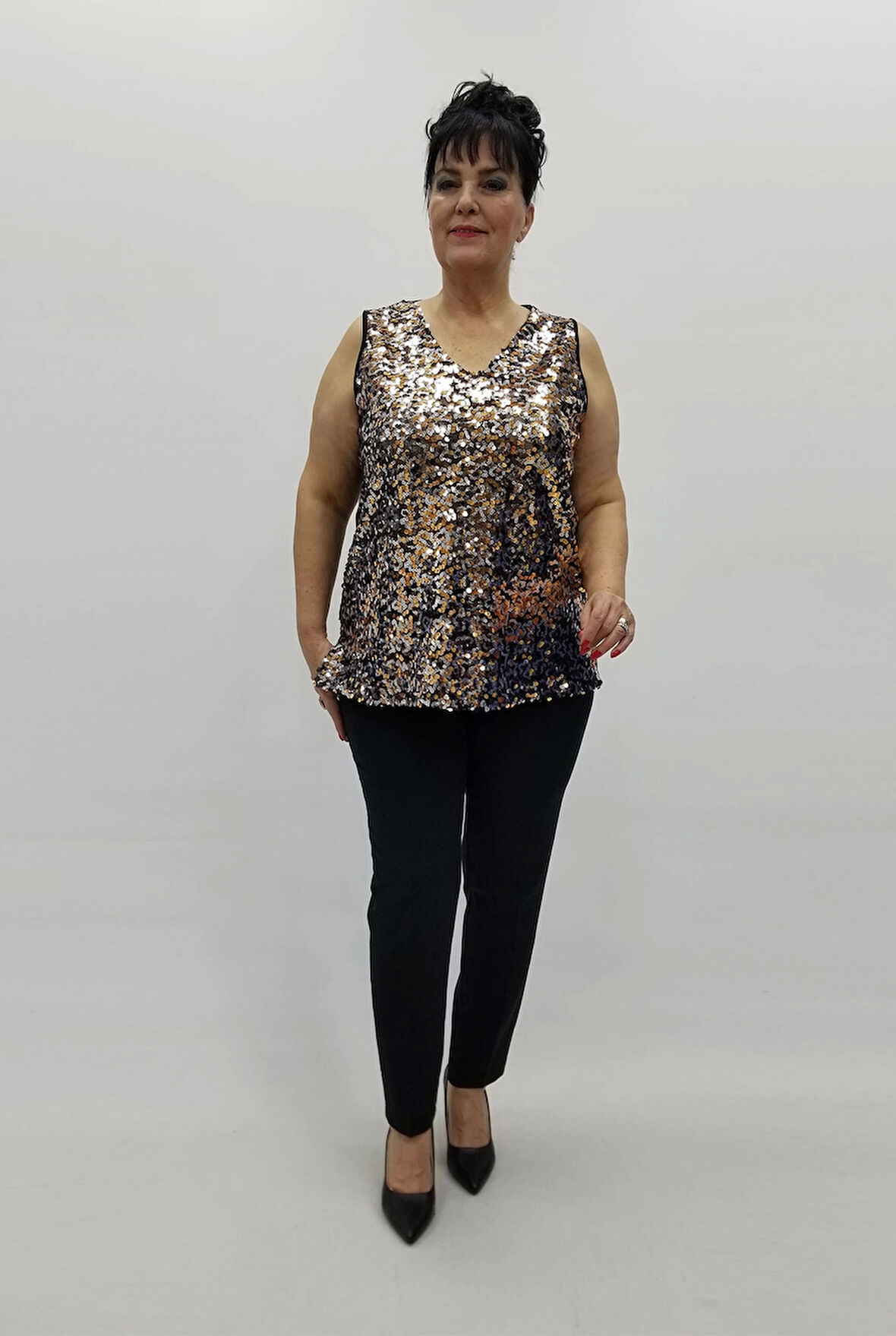 Miraggio Büyük Beden Bluz 99447 SİYAH