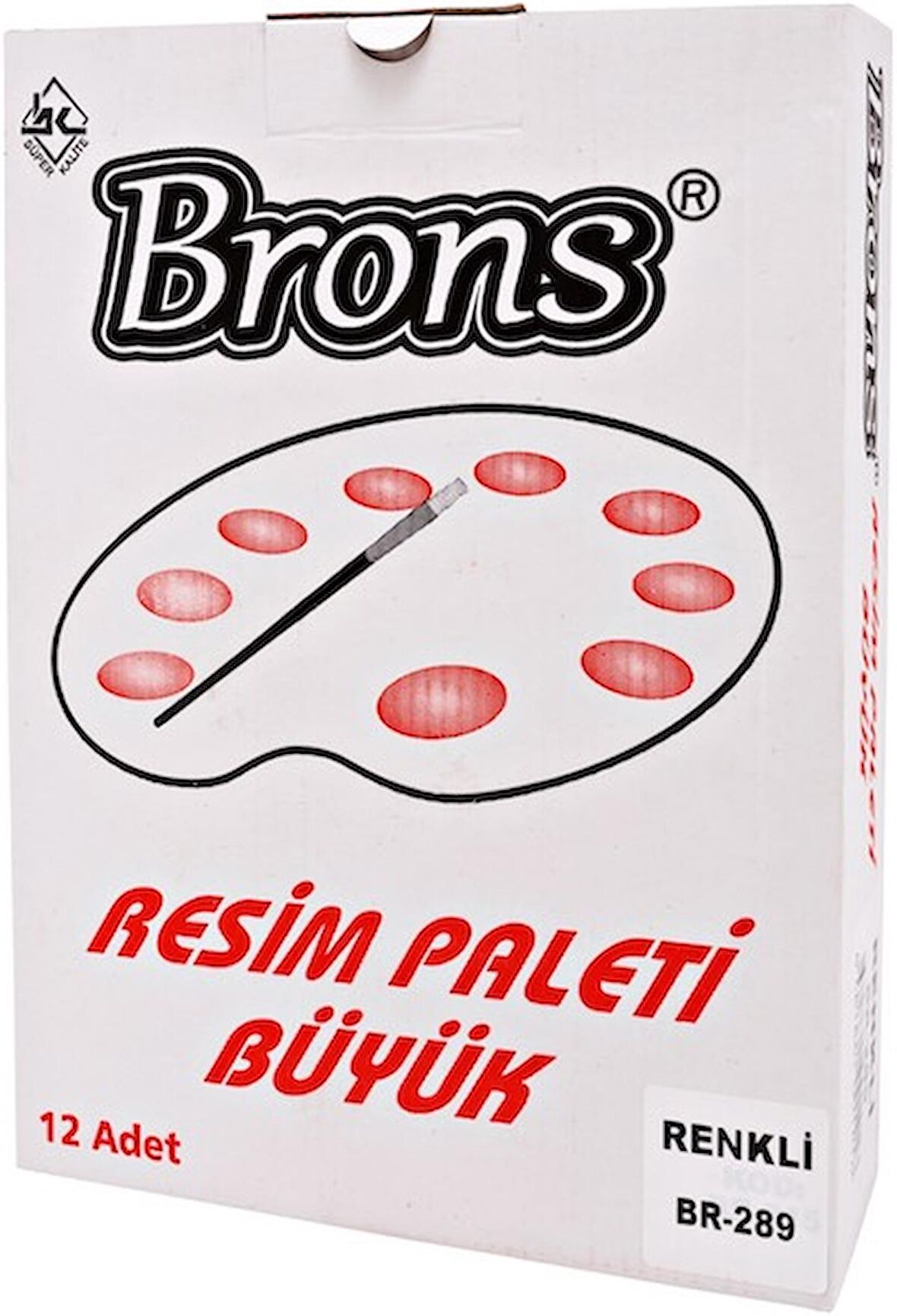 BRONS RESİM PALETİ PLASTİK RENKLİ BÜYÜK BR-289