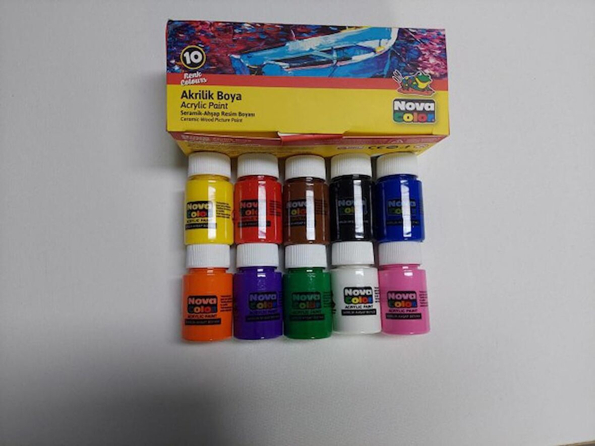 Nova Color Akrilik Boya 10 Renk 30 Ml Nc-2002