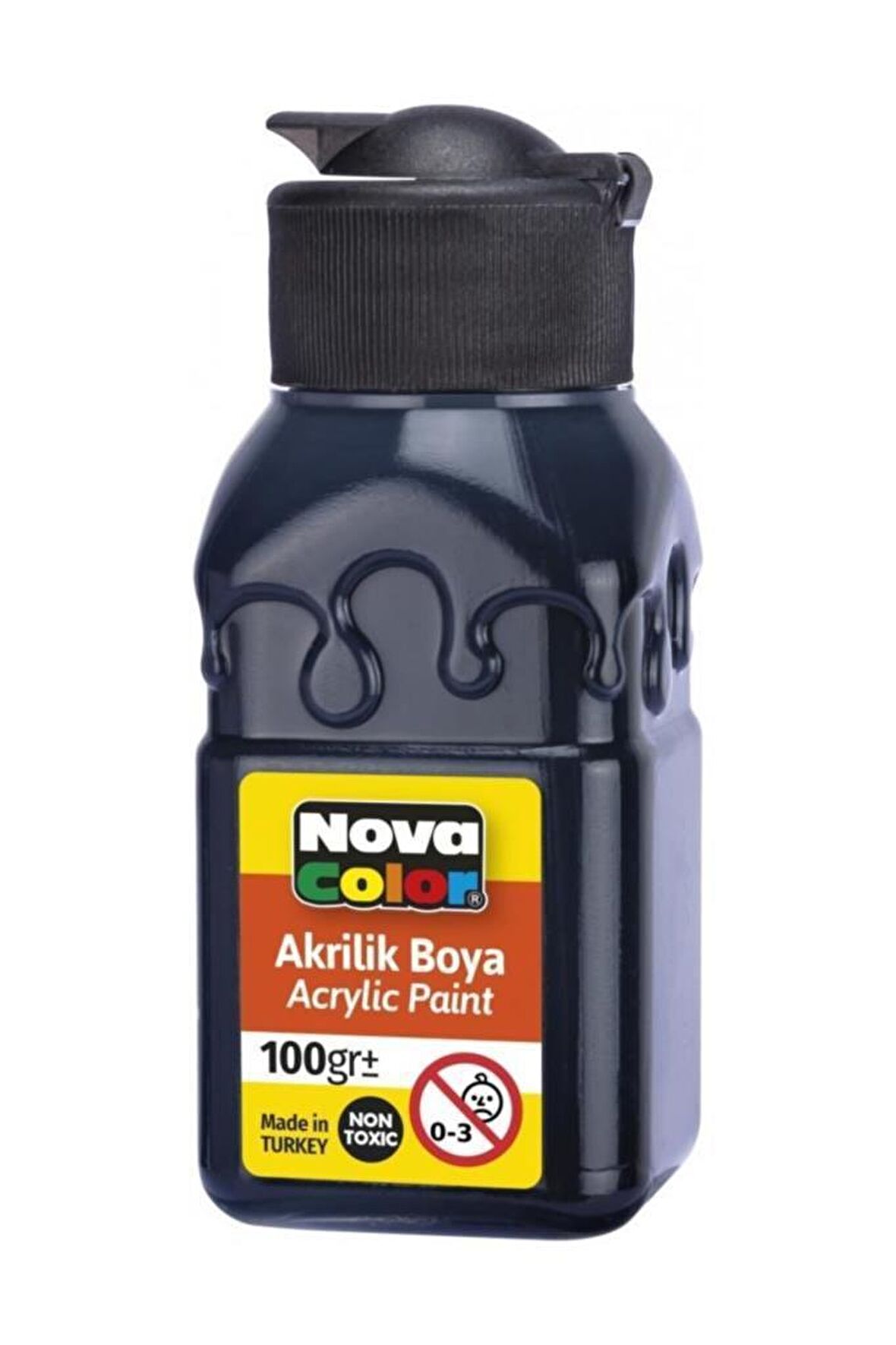 Nova Color Akrilik Boya Şişe 100 Cc Siyah Nc-2015