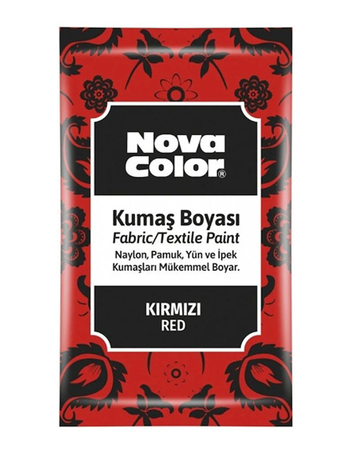 Nova Color Toz Kumaş Boyası Kırmızı - 4 adet