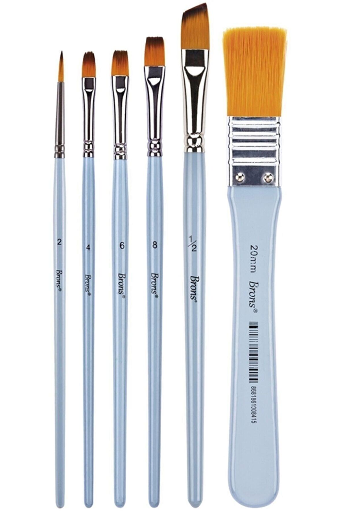 Brons Sentetik Fırça Seti 6 Parça N:br-2200 Set 1