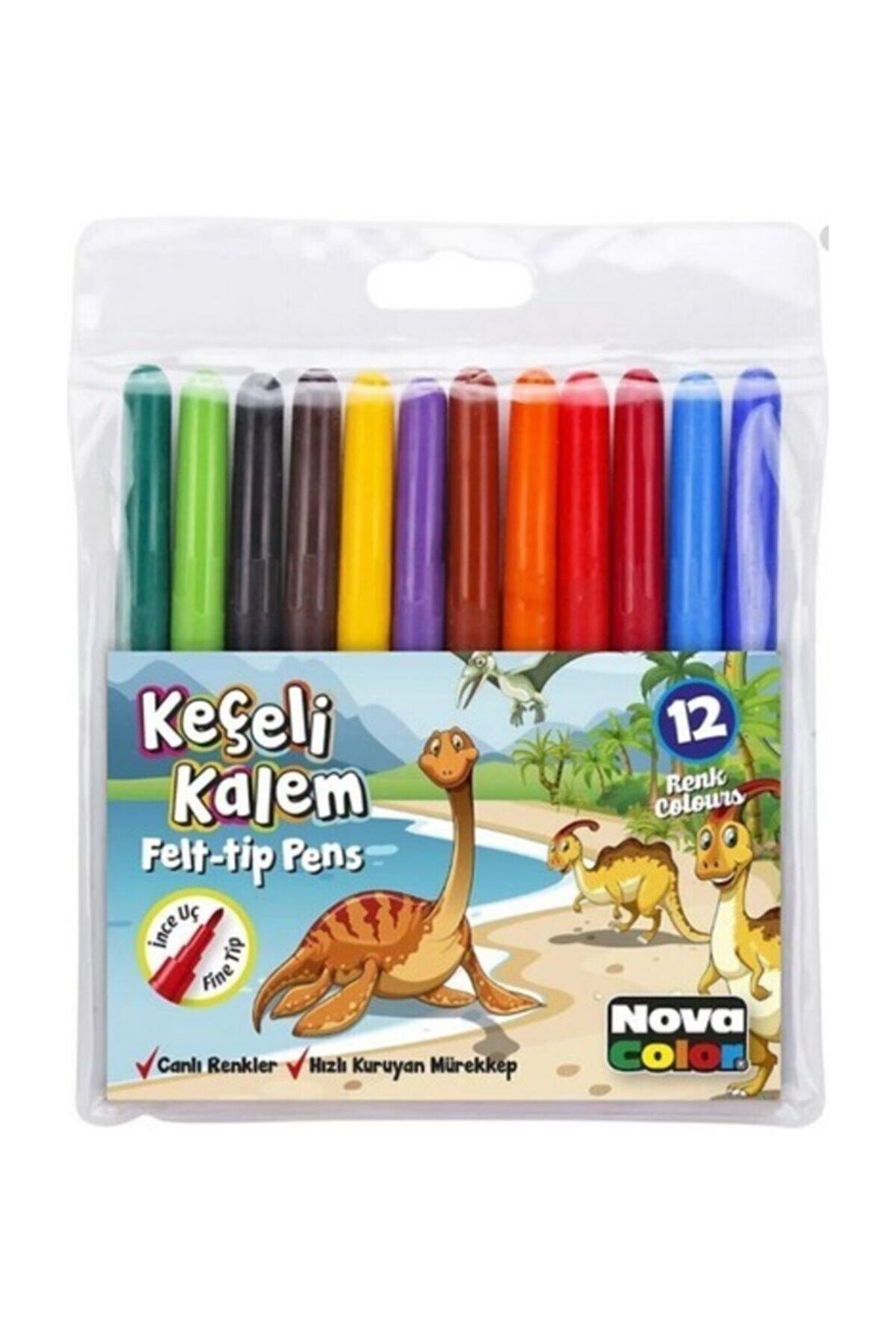 Nova Color Keçeli Kalem 12 Li Set Nc-871