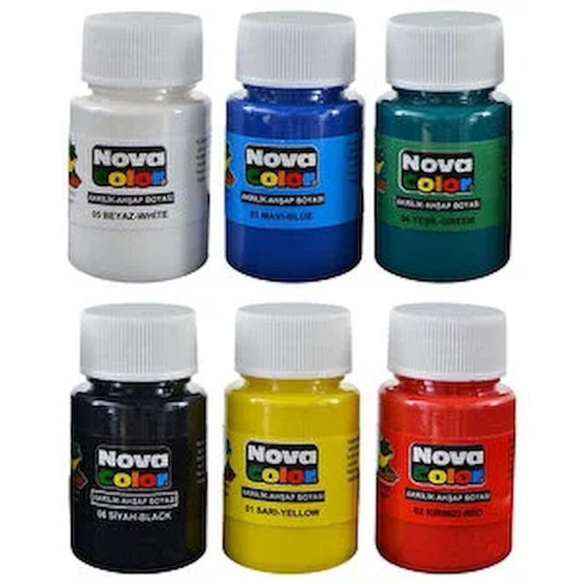 Nova Color Akrilik Boya Sise 6 Li 17 Ml Nc-2006