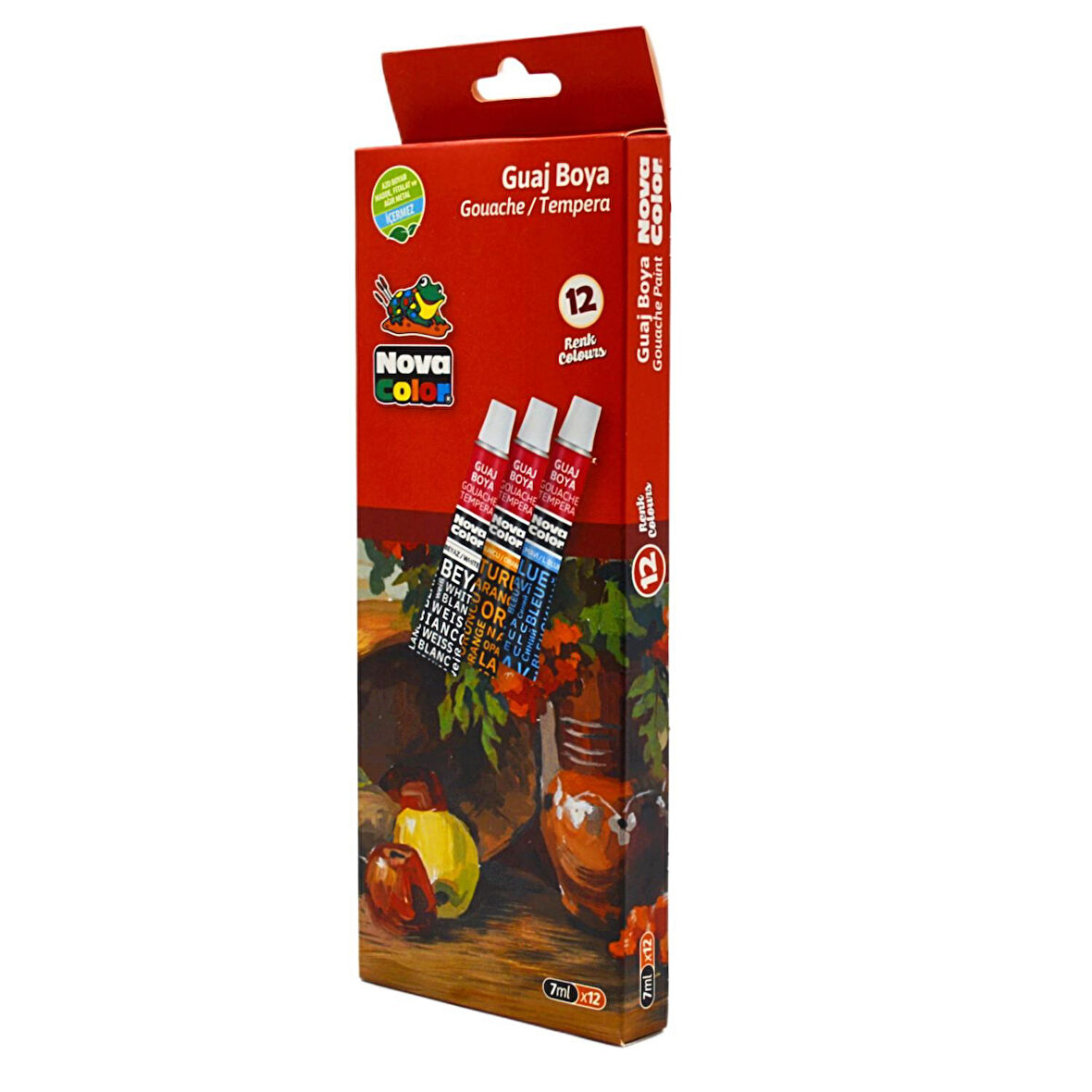 Nova Color 7 ml 12 Renk Tüp Guaj Boya (NC-100)