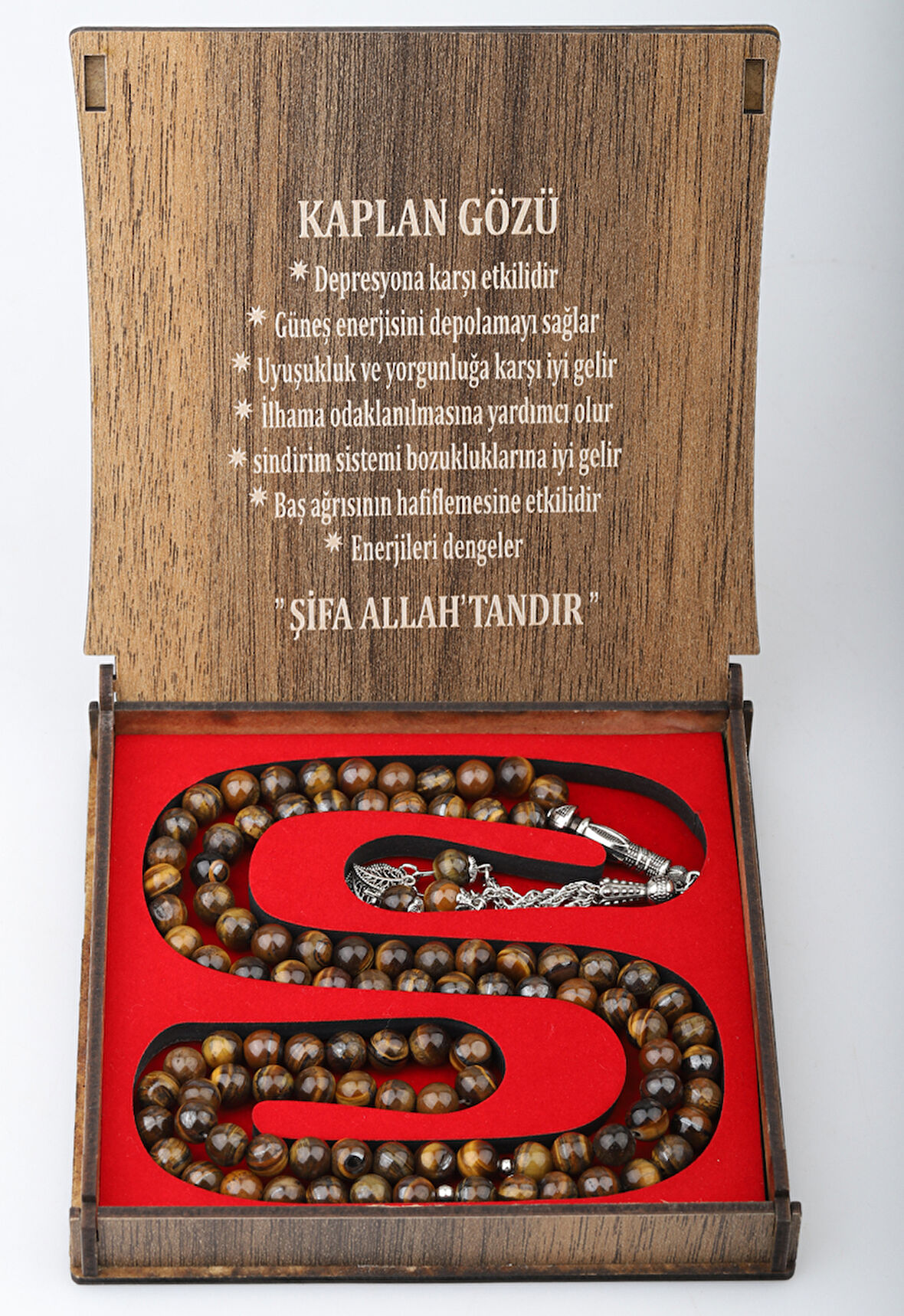 KUTULU 99 LU TESBİH KAPLANGÖZÜ TAŞI