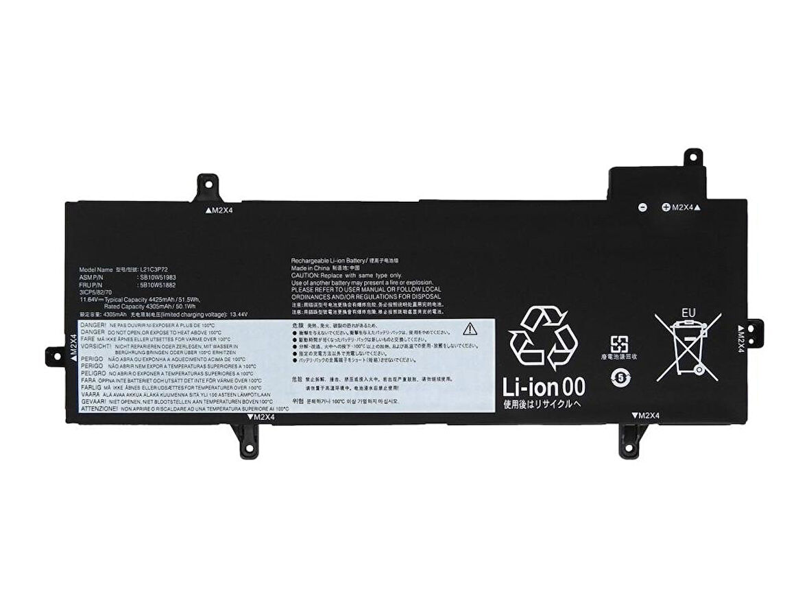 RETRO Lenovo ThinkPad Z13 Gen1, L21C3P72 Notebook Bataryası
