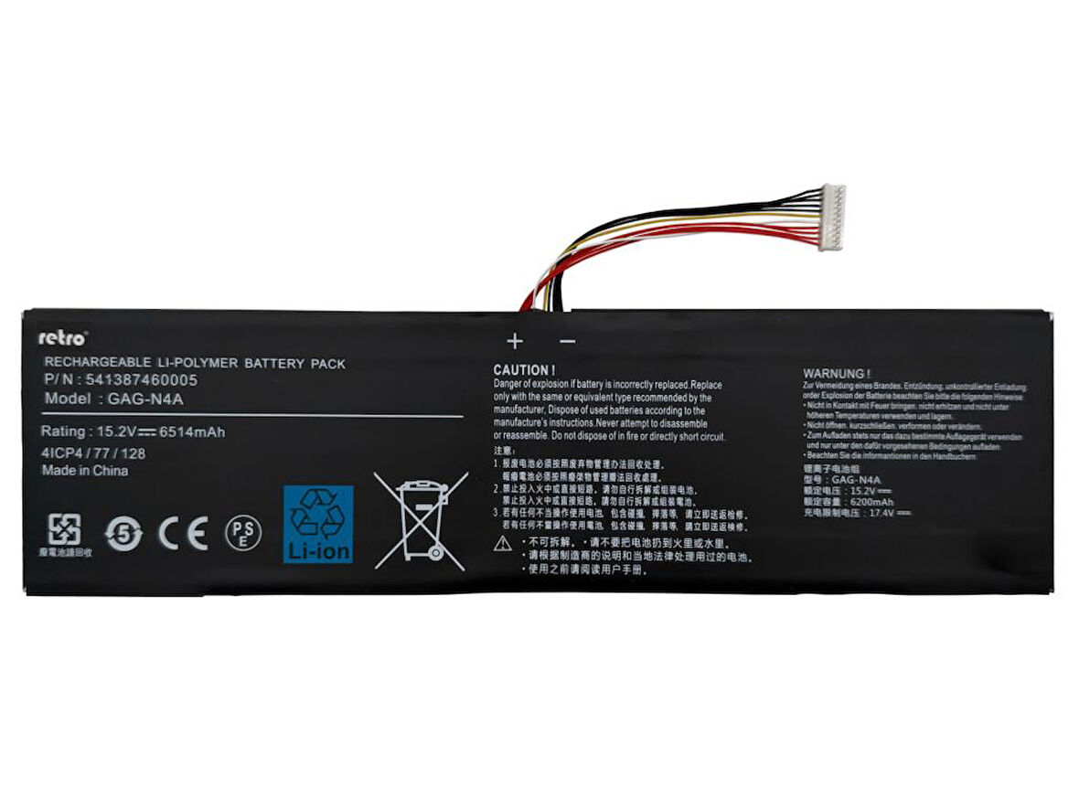 RETRO Gigabyte G-Style GAG-N4A Notebook Bataryası