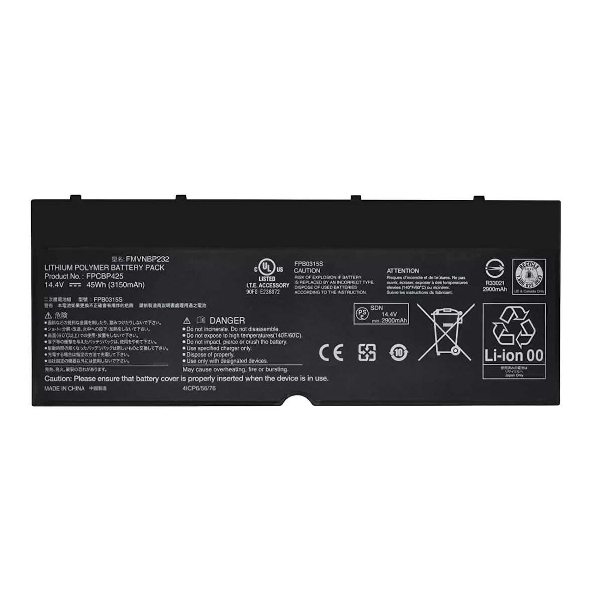 RETRO FUJİTSU LİFEBOOK U745, FPCBP425 NOTEBOOK BATARYASI