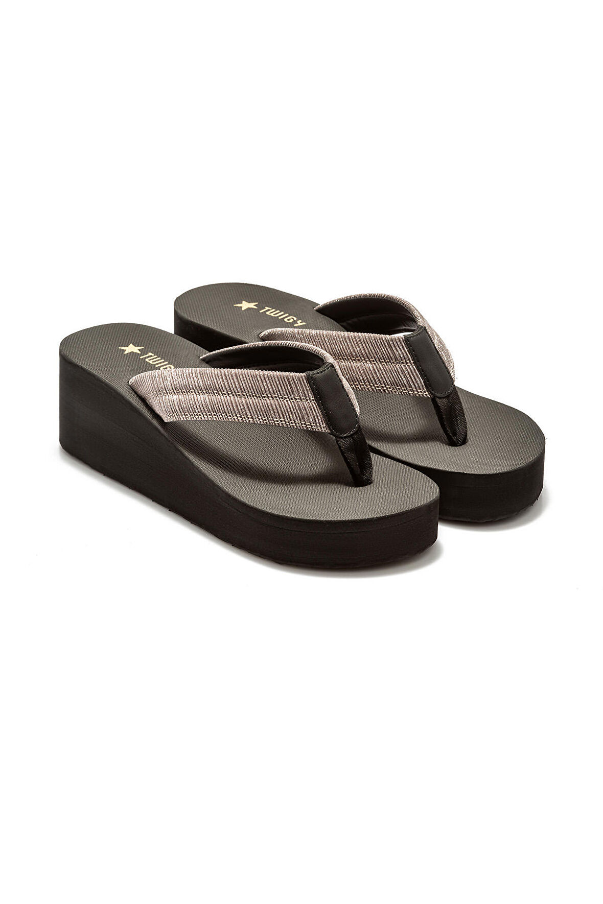 Twigy Parmak Arası Bronz Kadın Terlik BB0407