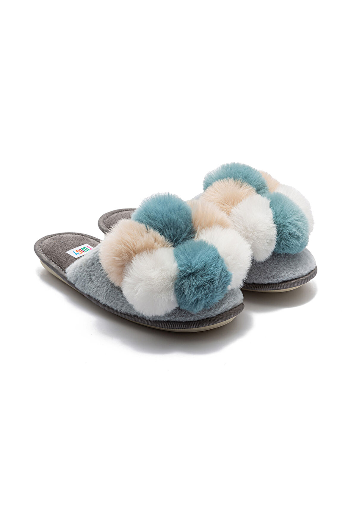 Twigy Tess Mavi Tüylü Ev Terliği 36 41