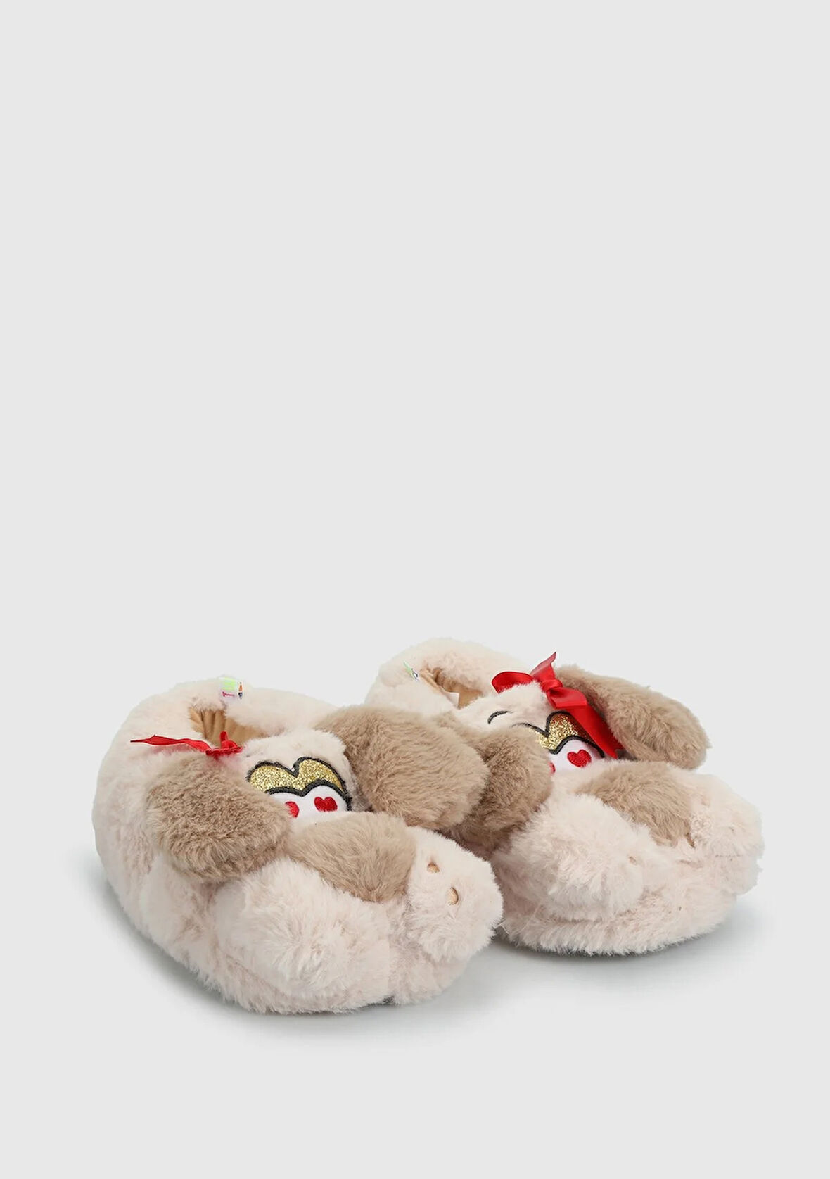 Bej Kız Çocuk Ev Terliği