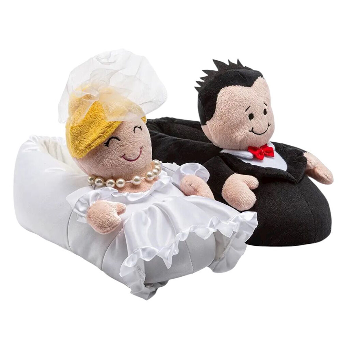 Twigy GG0549 Tw Gelin Damat Siyah/Beyaz  Kadın Panduf