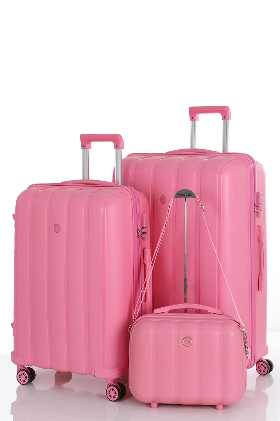 Mçs Polipropilen 3'lü Valiz Seti Büyük & Orta & Makyaj V305