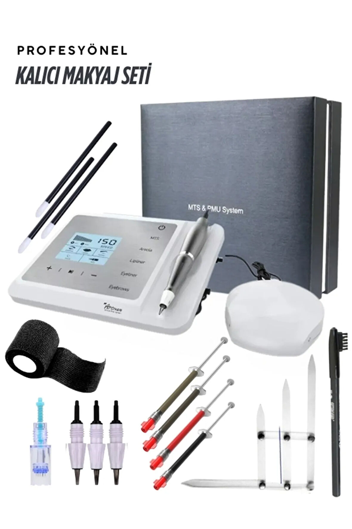 V9 Pro Kalıcı Makyaj Seti Mudan 7 Parça Kalıcı Makyaj Cihazı Ve Dermapen Cihazı