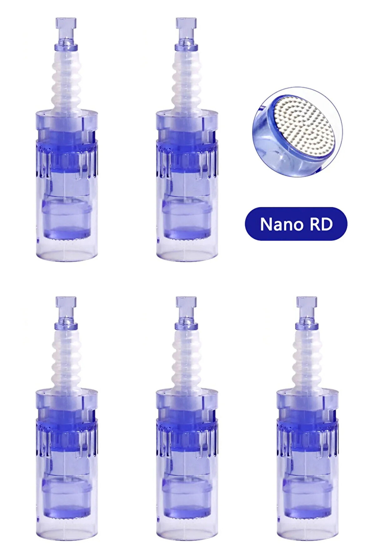 Dermapen Iğnesi Yuvarlak Nano 5 Adet Drpen A6 M5 M7 E30 N2 Mym Modeller Için Soketli Model