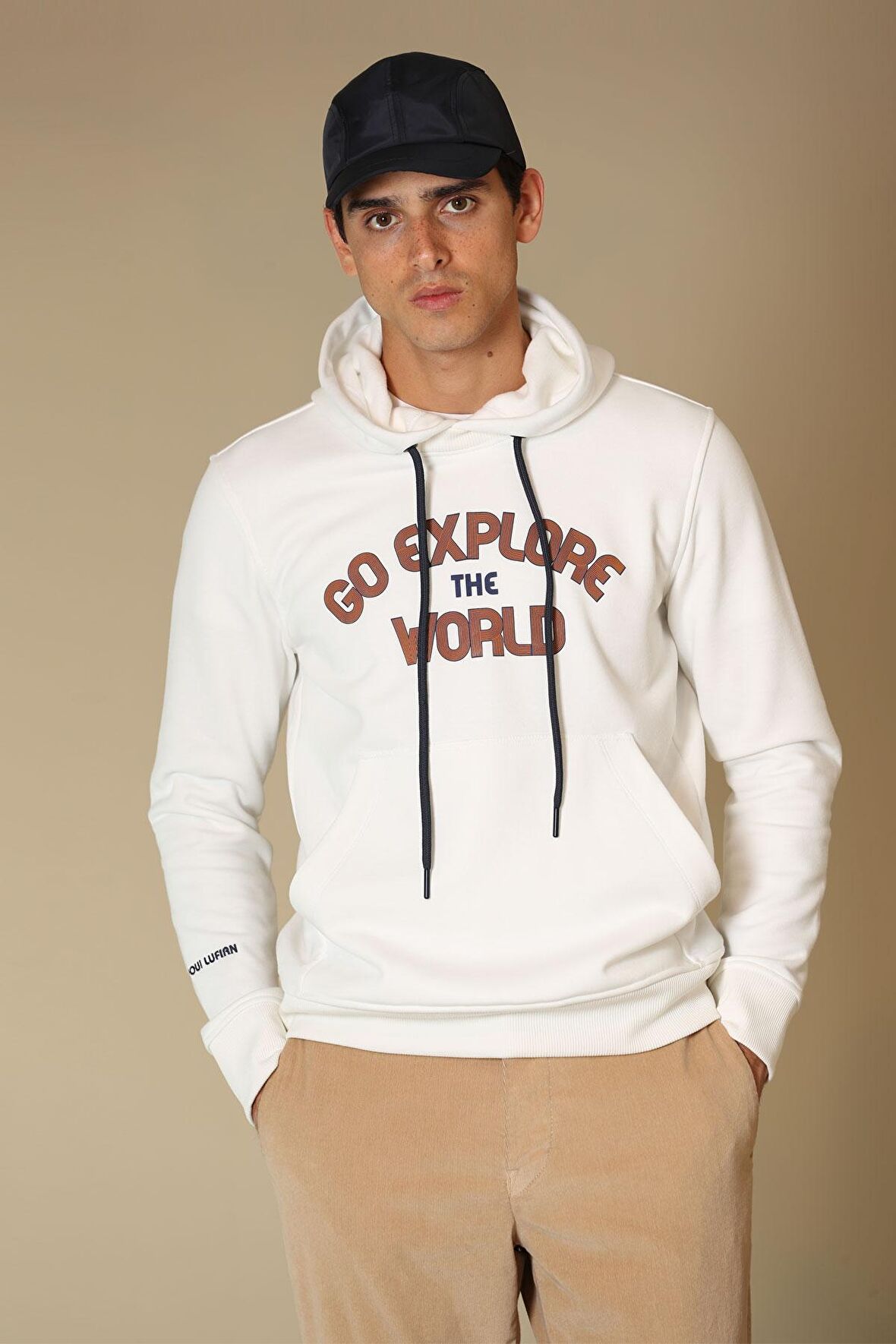 Lufian Erkek Charge Sweatshirt 6270049 Kırık Beyaz