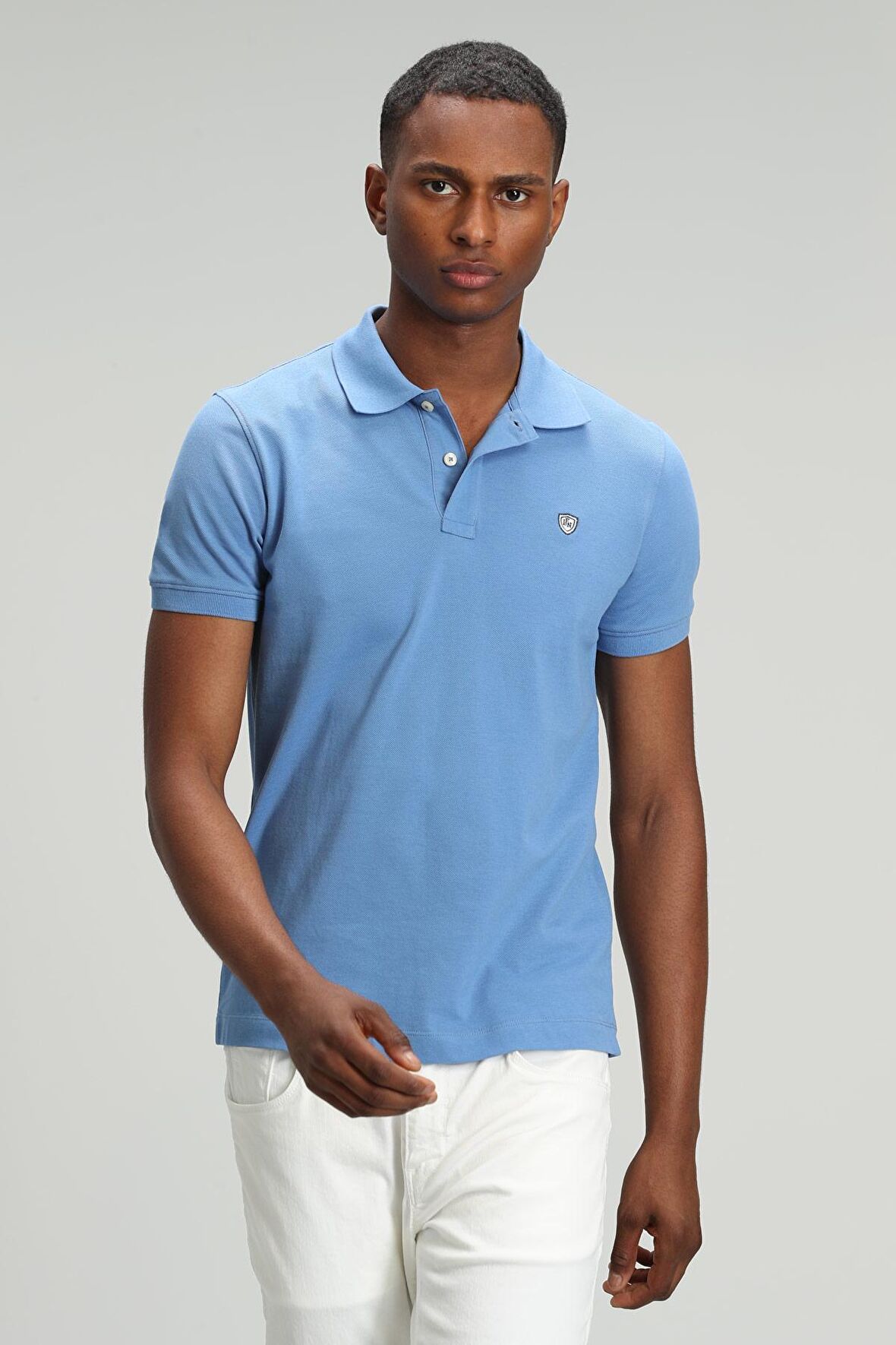 Lufian Erkek Laon Spor Polo Yaka T-Shirt 627111040091 Mavi
