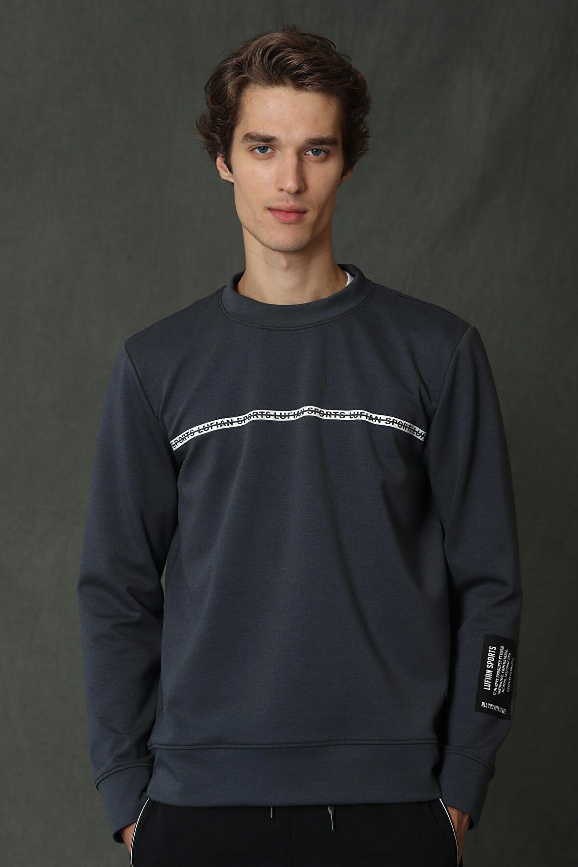 Lufian Erkek Sımple Sweatshirt 627112030069 Antrasit