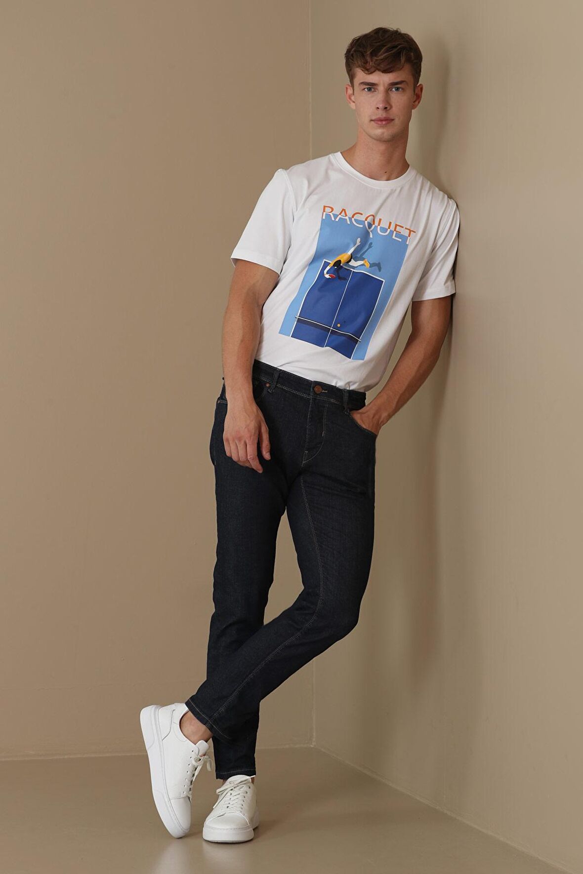 Carol Smart Jean Erkek Pantolon Slim Fit Koyu Mavi