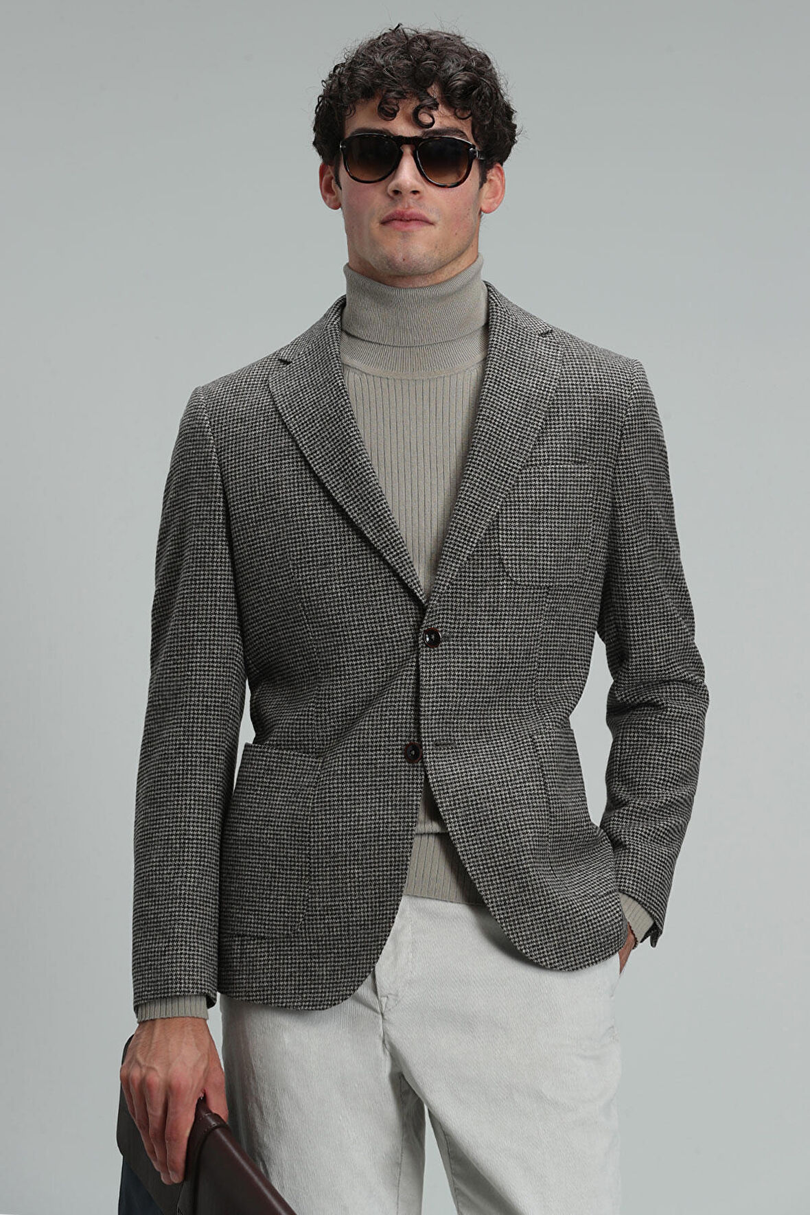 Alvı Spor Erkek Blazer Ceket Slim Fit Kahverengi