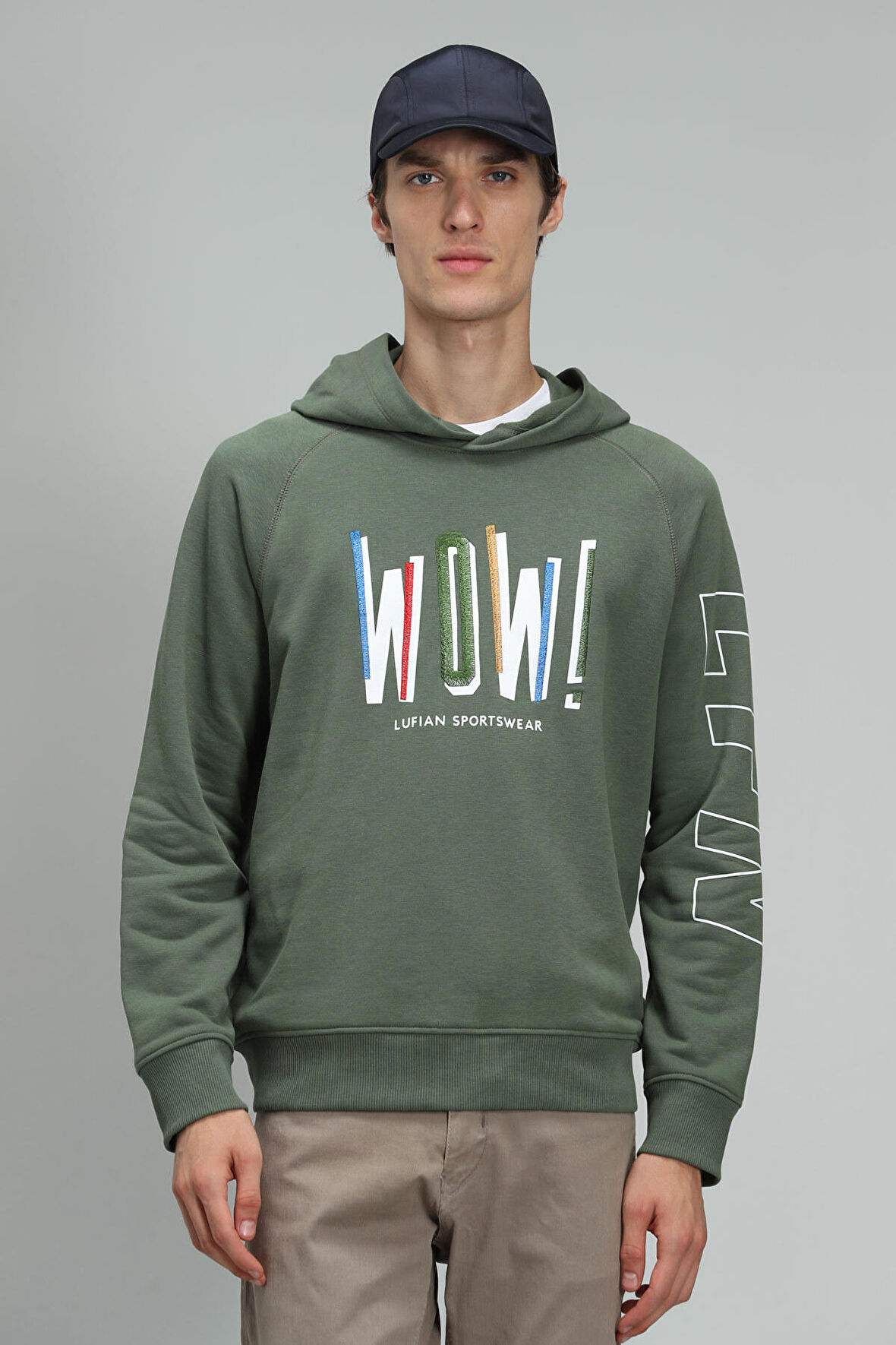 Lufian Erkek Harvey Sweatshirt 627112030082 Yeşil