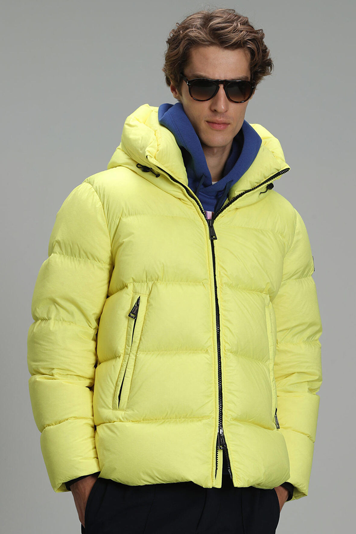 Tommy Kaz Tüyü Erkek Mont Sarı