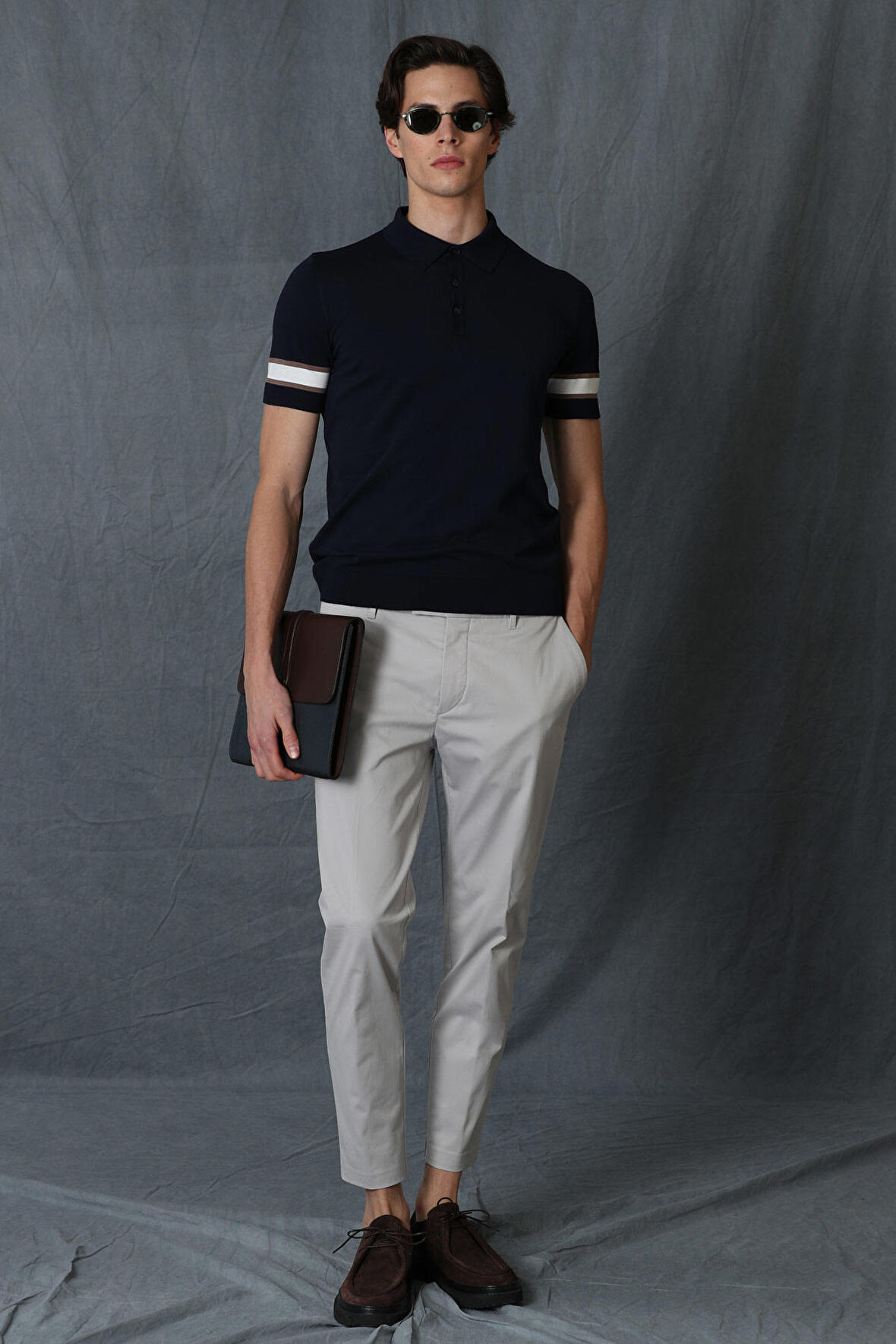 Alvı Smart Erkek Chino Pantolon Slim Fit Taş