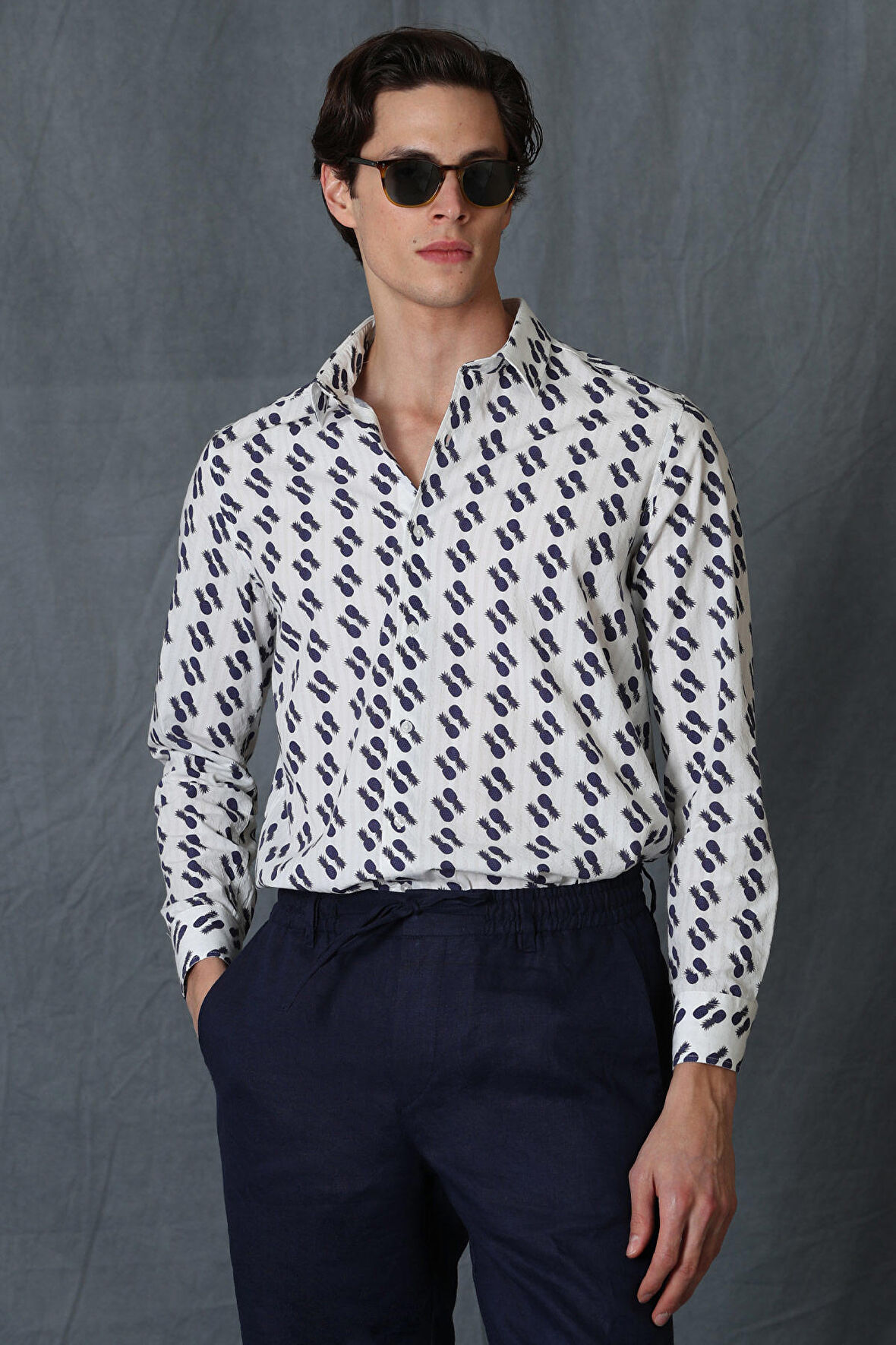 Cemer Erkek Smart Gömlek Comfort Slim Fit Beyaz