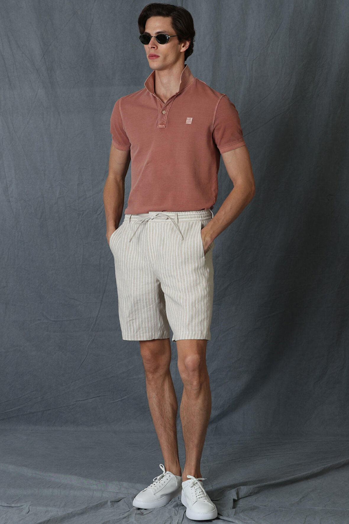 Andre Spor Erkek Chino Şort Slim Fit Bej