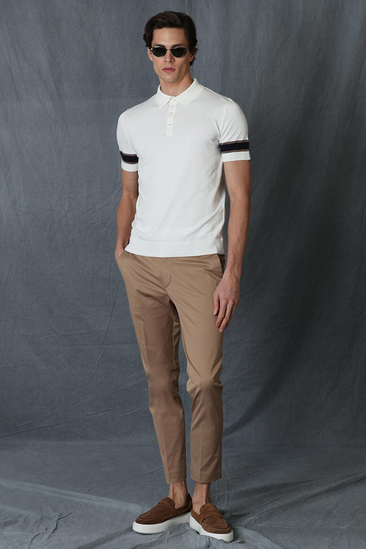 Alvı Smart Erkek Chino Pantolon Slim Fit Toprak