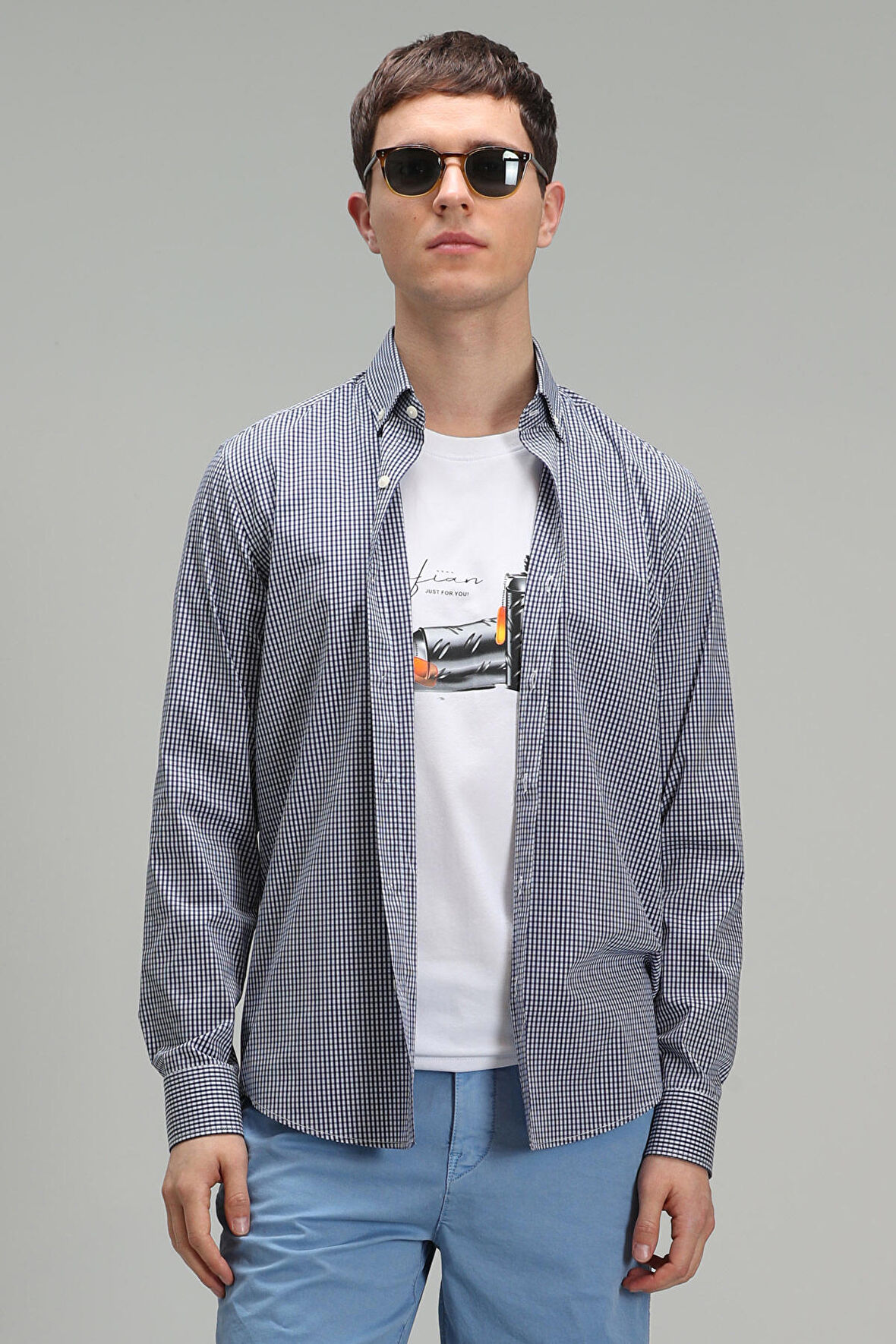 Ardmın Erkek Smart Gömlek Slim Fit Lacivert