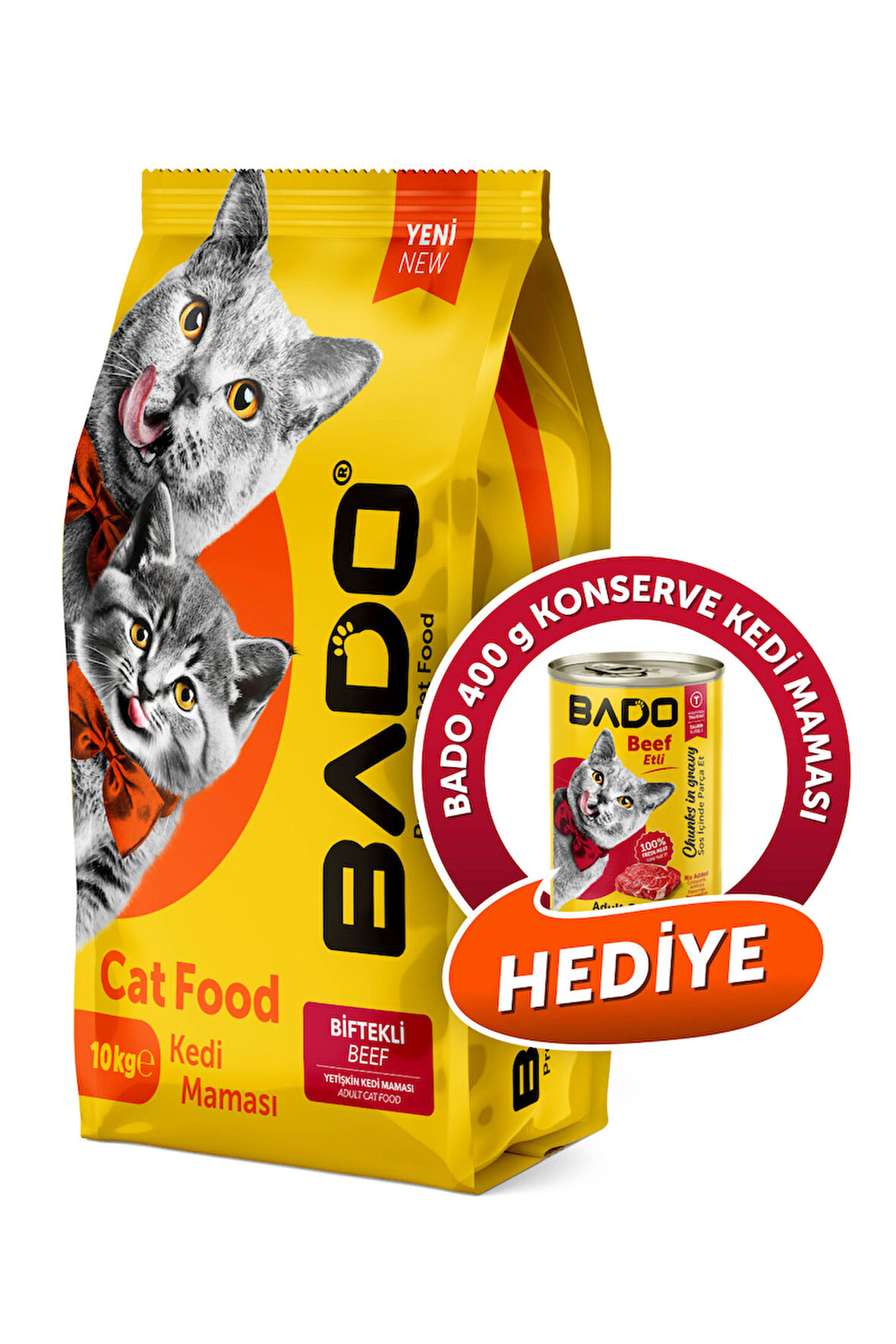 Bado Yetişkin Kedi Maması Etli 10 Kg