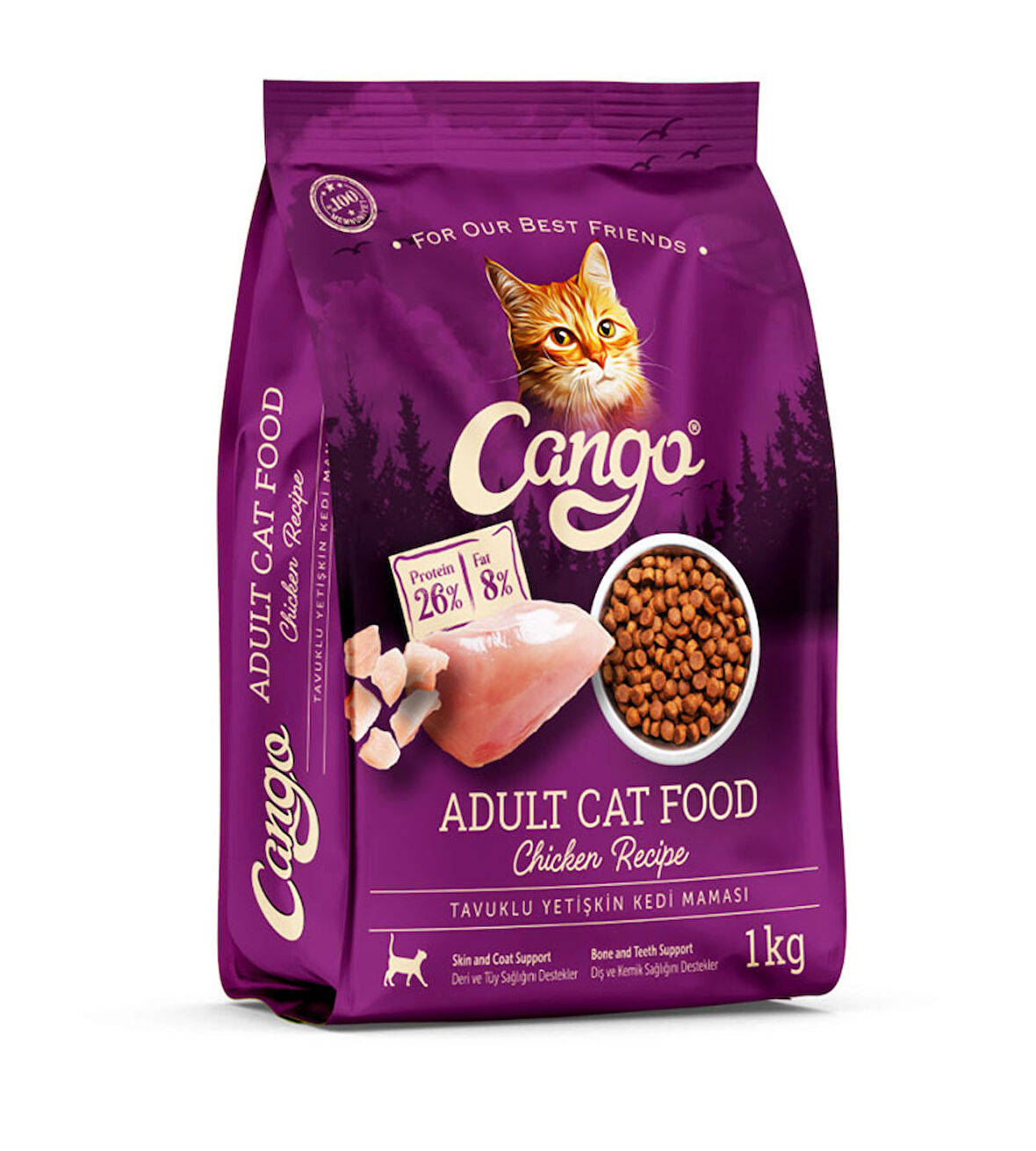 Cango Yetişkin Kedi Maması Tavuk Etli 1KG