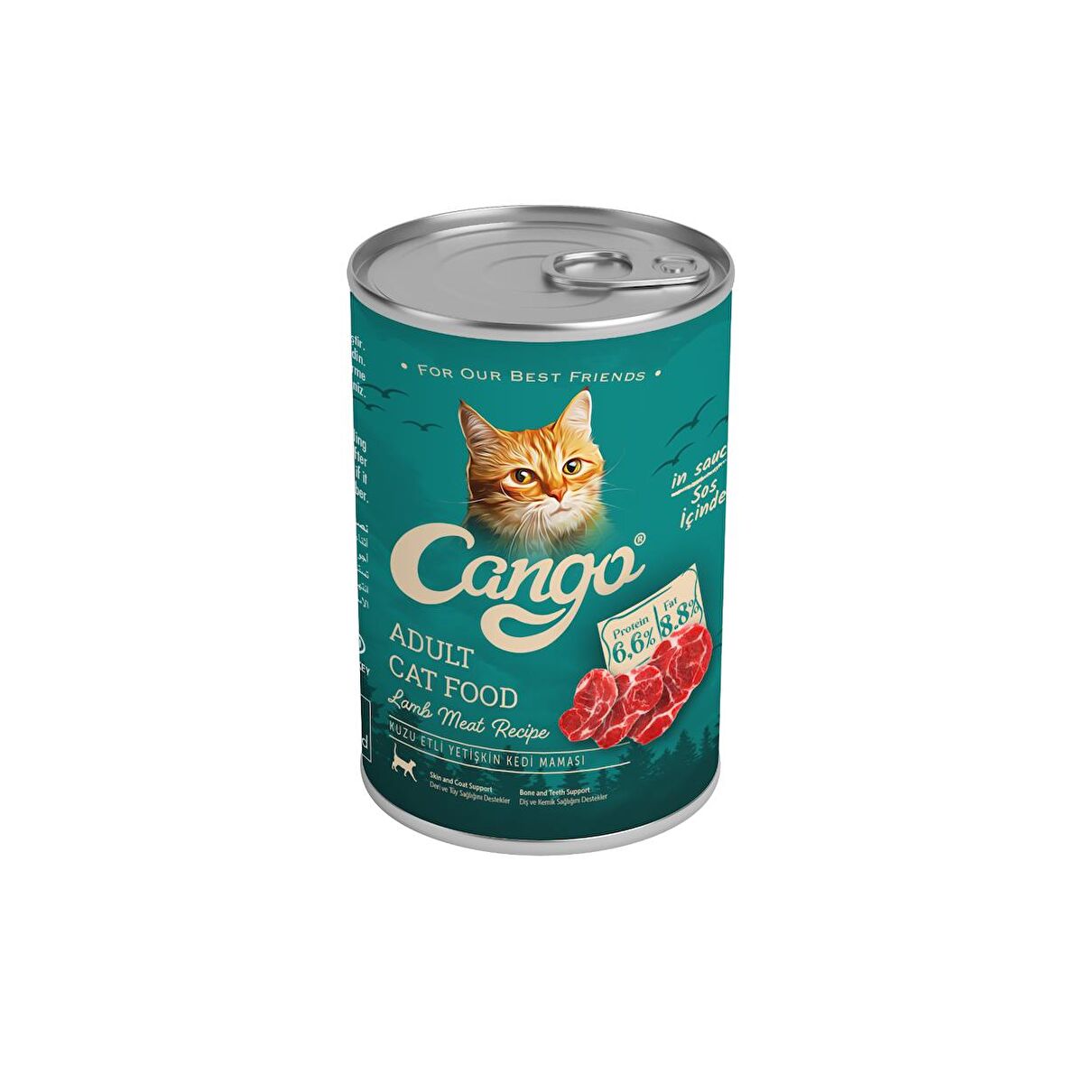 Cango Yetişkin Yaş Kedi Maması Etli Biftekli 415Gr