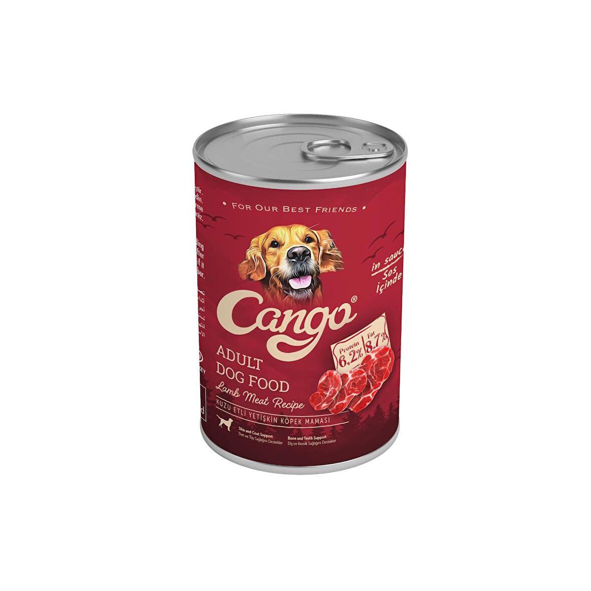 Cango Yetişkin Yaş Köpek Maması Kuzu Etli 415Gr