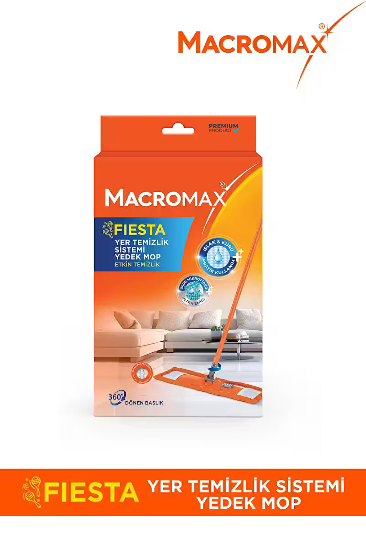 MACROMAX FIESTA YER TEMİZLİK SİSTEMİ MOP YEDEK 