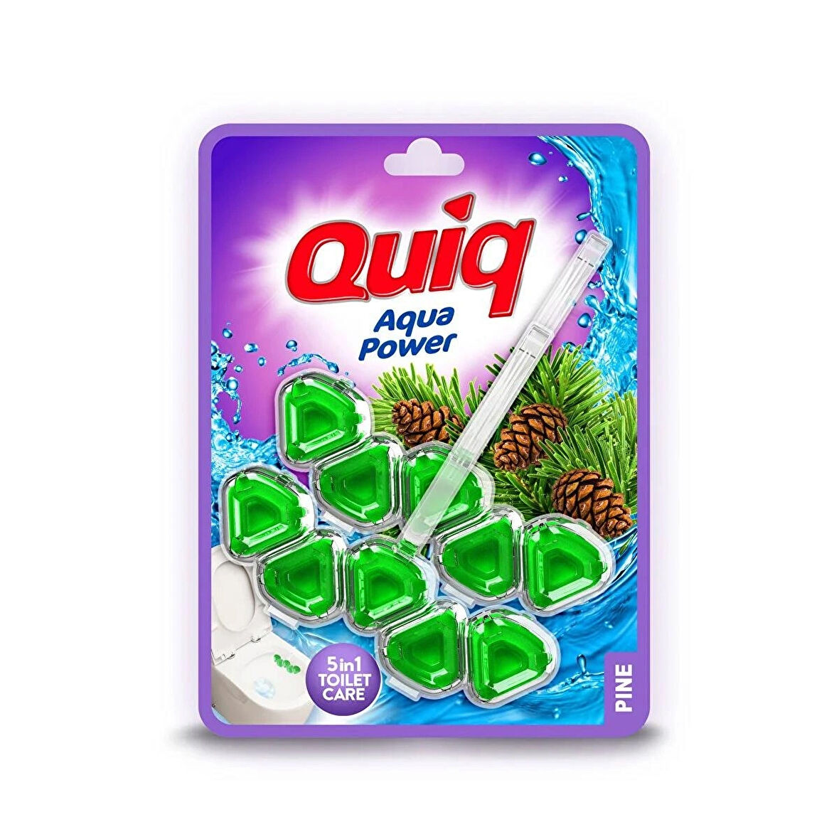 QUİQ AQUA POWER WC BLOK 2 Lİ 5'İN 1 TOILET CARE PINE (ÇAM)