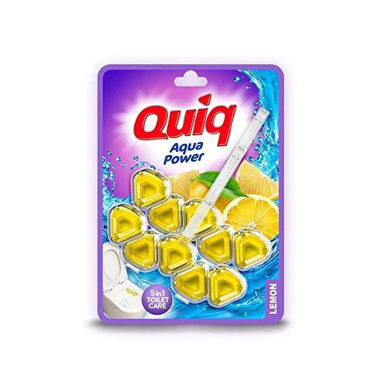 QUİQ AQUA POWER WC BLOK 2 Lİ 5'İN 1 TOILET CARE LİMON
