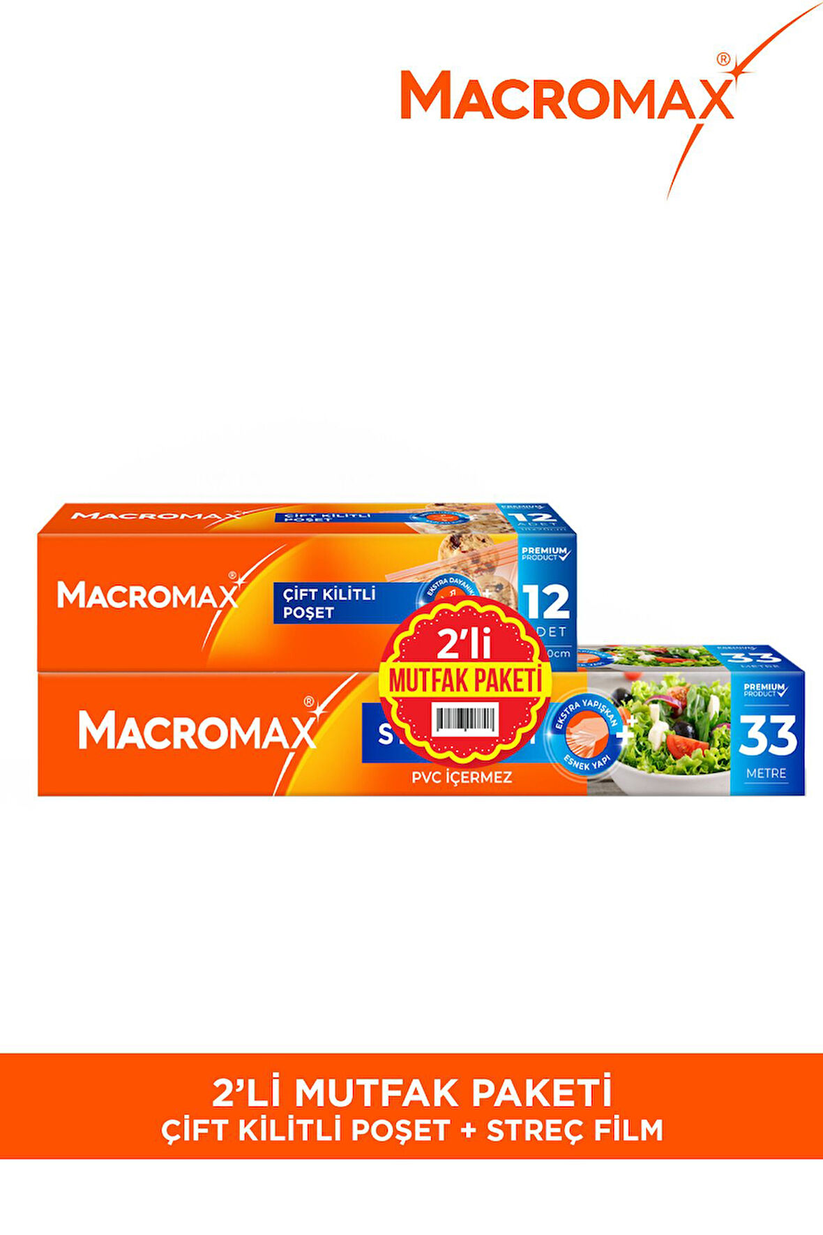 2Lİ MUTFAK PAKETİ(ÇİFT KİLİTLİ+33M STREÇ)