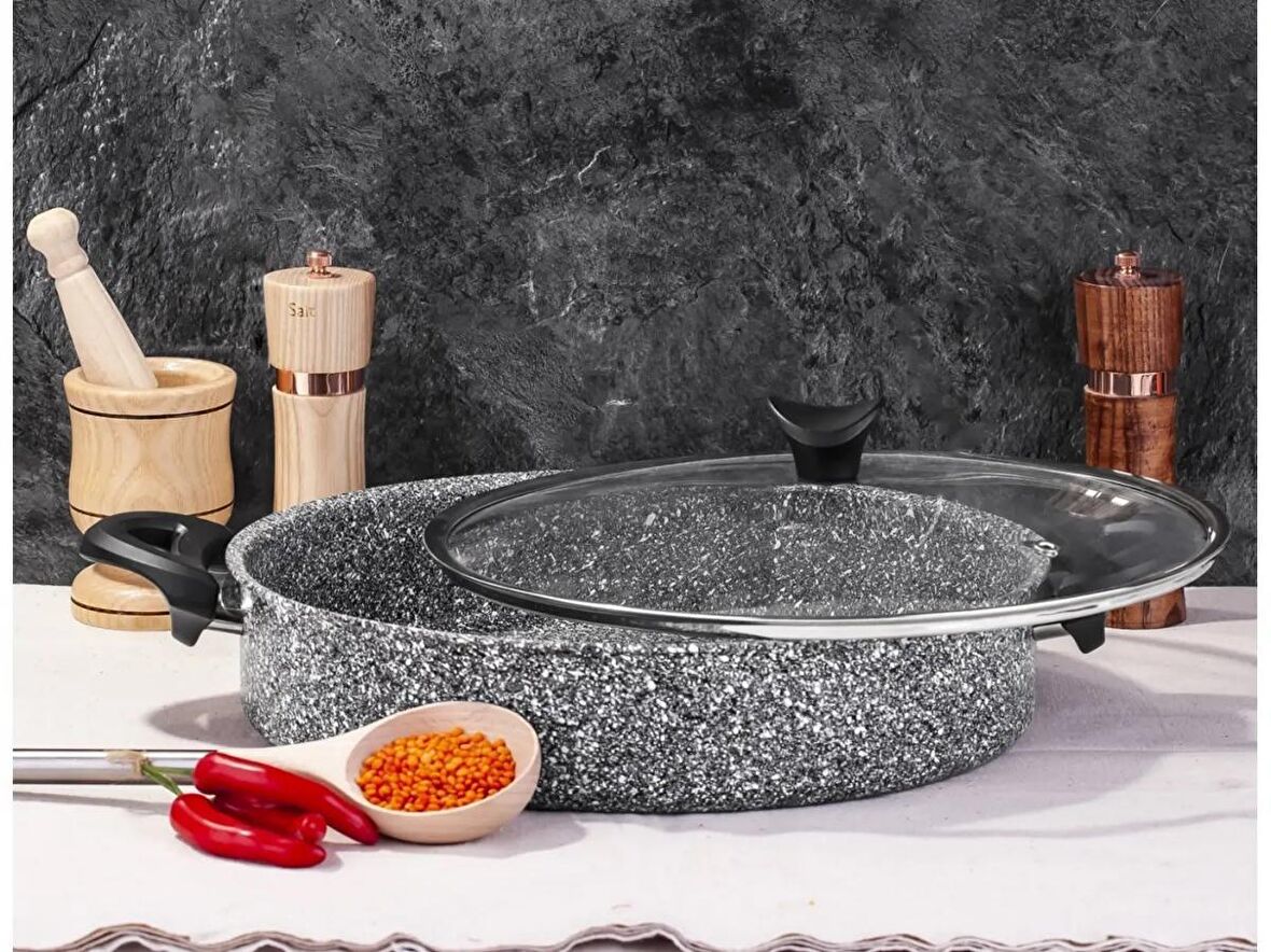 Taç 3465 Ultra Granit 24 cm Basık Tencere