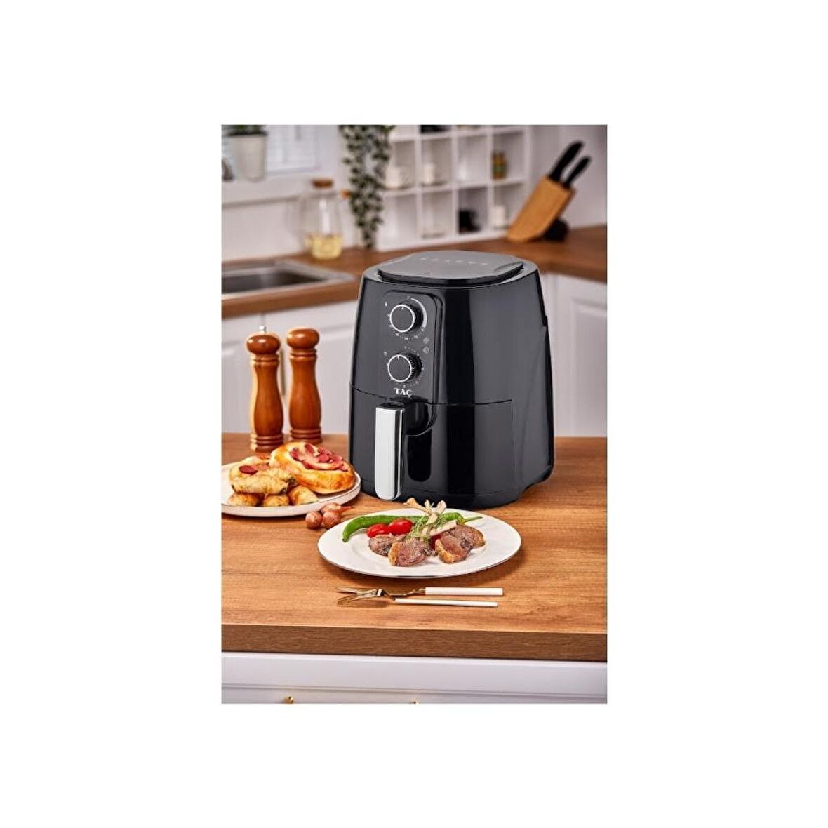 Taç Food Multi 5.5 lt Yağsız Airfryer Siyah
