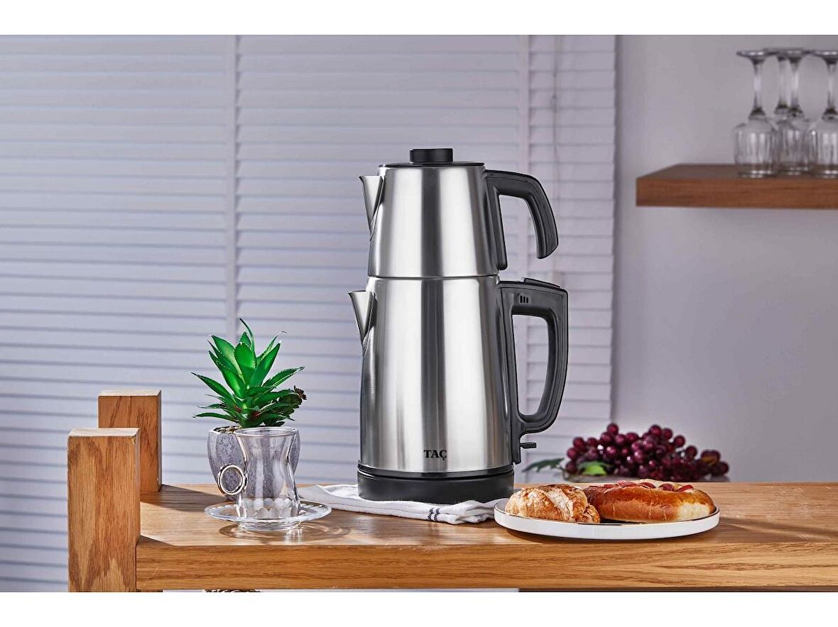 Taç Keyfidem 2200 W Çay Makinesi Inox 