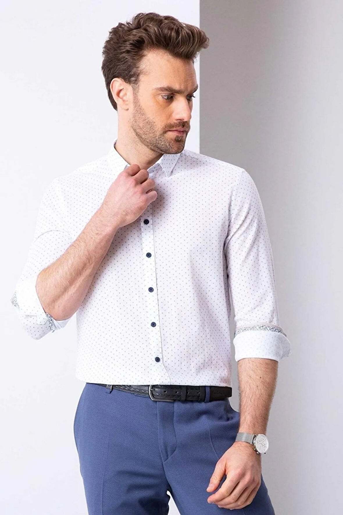 Mavi Slim Fit Gömlek