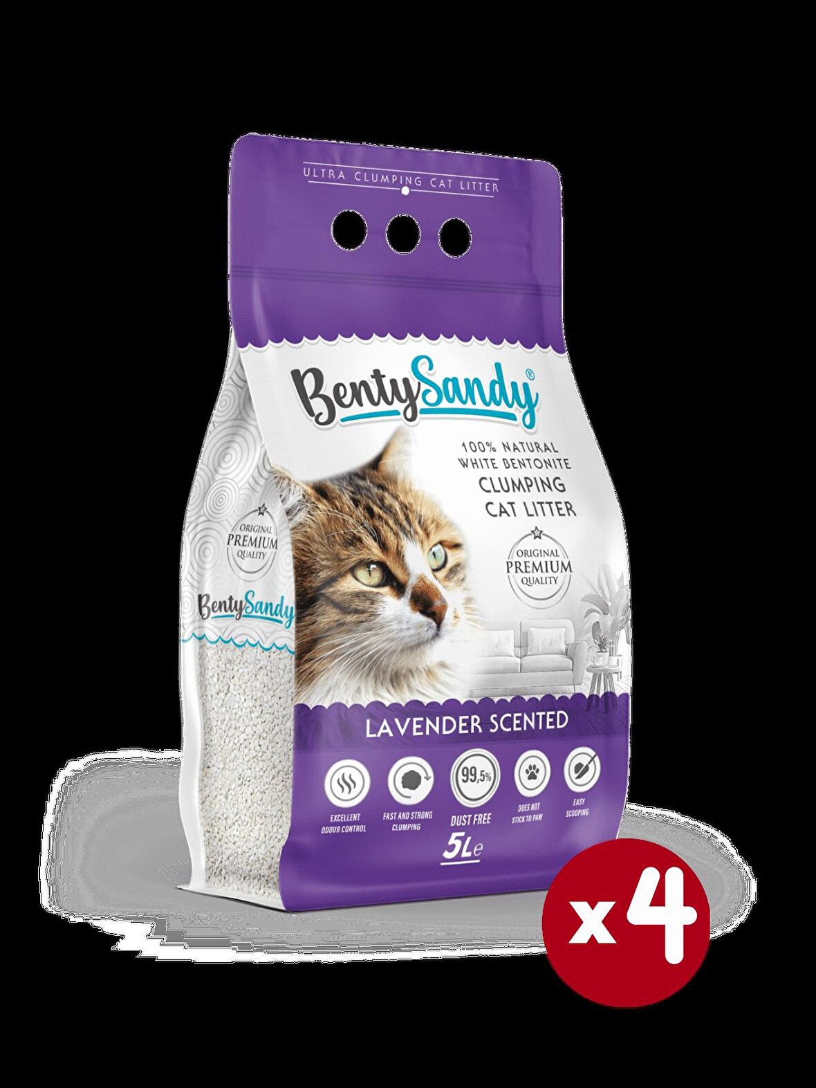BentySandy Lavanta Kokulu Kedi Kumu 5Lx4